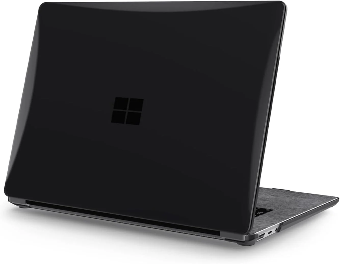 قاب محافظ eWINNER سازگار با لپ تاپ های مایکروسافت Surface Laptop 5/4/3/2 13.5 اینچی با کیبورد آلکانترا (مدل های 1769/1867/1958/1950)، کاور محافظ باریک و سخت (مشکی کریستالی)