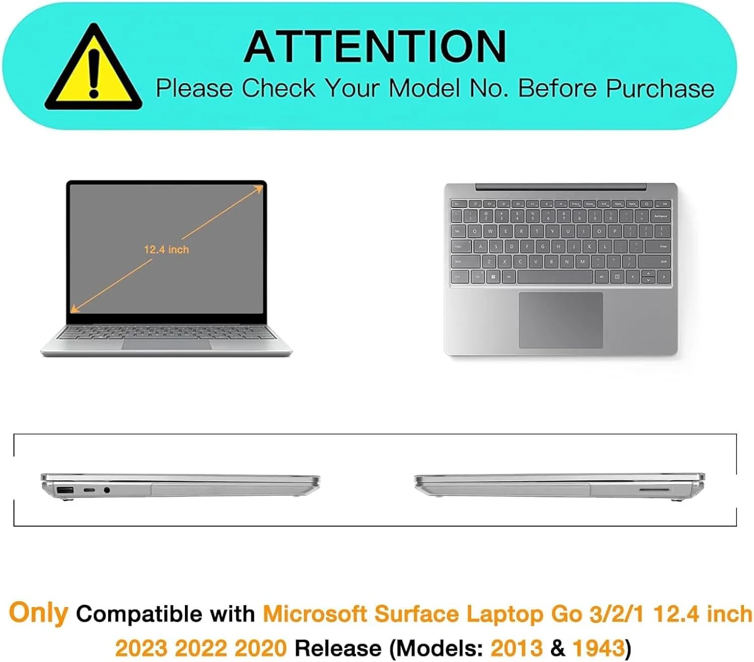 کیف محافظ موسیسو سازگار فقط با مایکروسافت Surface Laptop Go 3/2/1 12.4 اینچی نسخه 2023-2020 (مدل ها: 2013 و 1943)، کاور محافظ پلاستیکی سخت، مشکی کیف محافظ موسیسو سازگار فقط با مایکروسافت Surface Laptop Go 3/2/1 12.4 اینچی نسخه 2023-2020 (مدل ها: 2013 و 1943)، کاور محافظ پلاستیکی سخت، مشکی