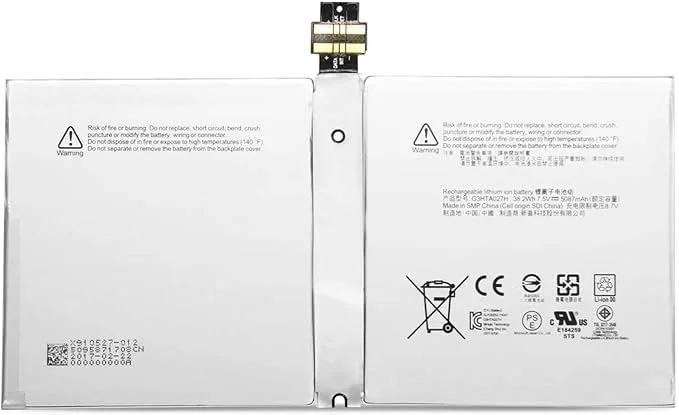باتری جایگزین تبلت لپ تاپ G3HTA027H برای Microsoft Surface Pro 4 1724 سری 12.3 اینچی DYNR01 7.5V 38.2Wh 5087mAh
