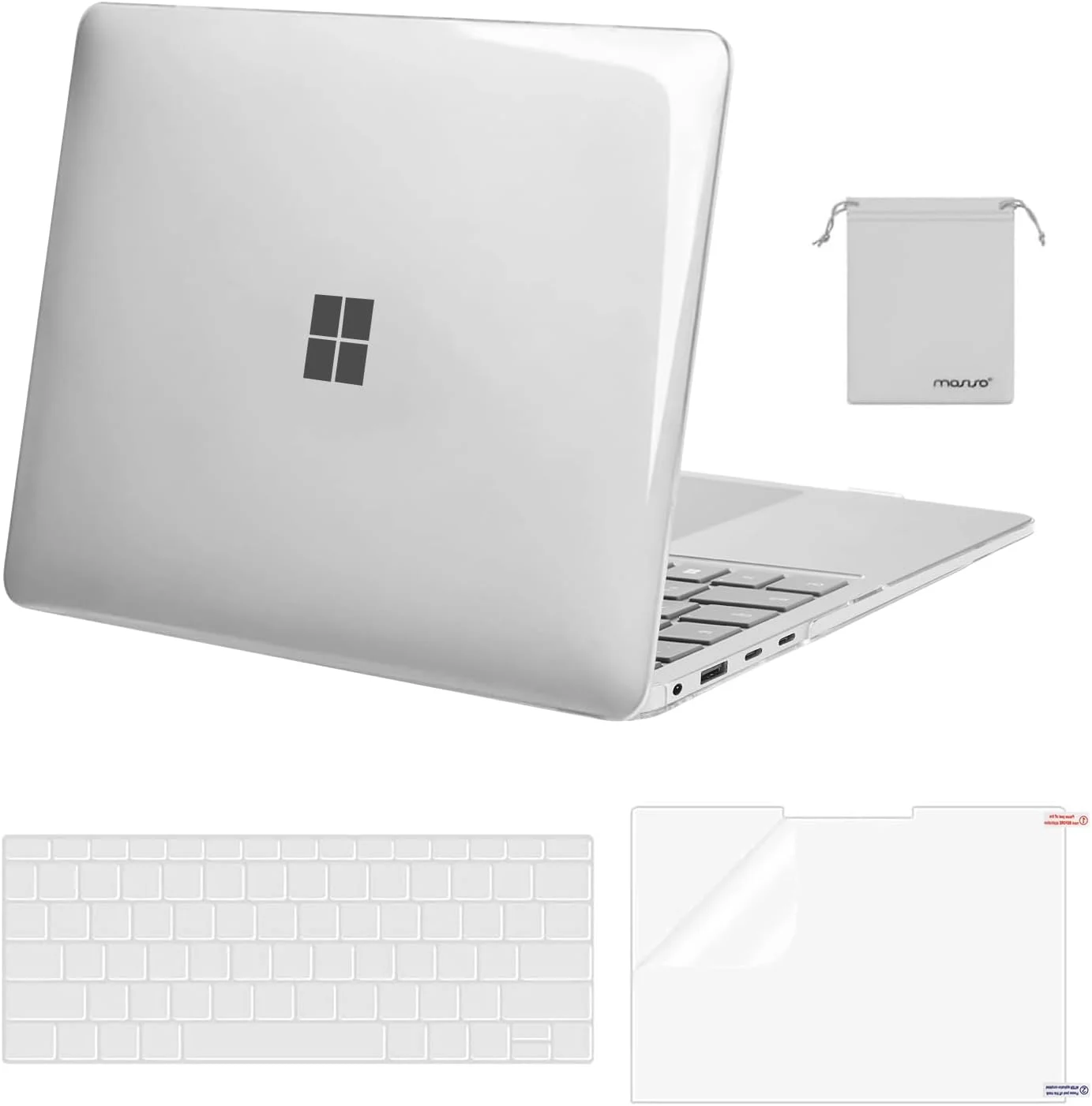 کاور محافظ لپ تاپ MOSISO سازگار با مایکروسافت Surface Laptop 13.8 اینچی نسخه 7 با صفحه لمسی مدل 2036 (سال 2024)، کاور هارد پلاستیکی، روکش کیبورد، محافظ صفحه نمایش و کیف نگهداری، شفاف کاور محافظ لپ تاپ MOSISO سازگار با مایکروسافت Surface Laptop 13.8 اینچی نسخه 7 با صفحه لمسی مدل 2036 (سال 2024)، کاور هارد پلاستیکی، روکش کیبورد، محافظ صفحه نمایش و کیف نگهداری، شفاف