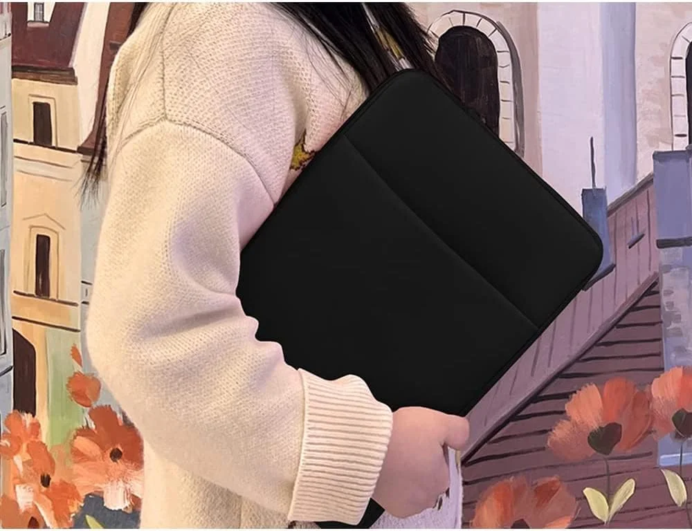 کیف محافظ لپتاپ MasiBloom مناسب برای 13 اینچ Microsoft Surface Pro 9 (عرضه شده در سال 2022)، کیف حمل محافظتی مسافرتی با زیپ استیل ضد زنگ (مشکی) کیف محافظ لپتاپ MasiBloom مناسب برای 13 اینچ Microsoft Surface Pro 9 (عرضه شده در سال 2022)، کیف حمل محافظتی مسافرتی با زیپ استیل ضد زنگ (مشکی)