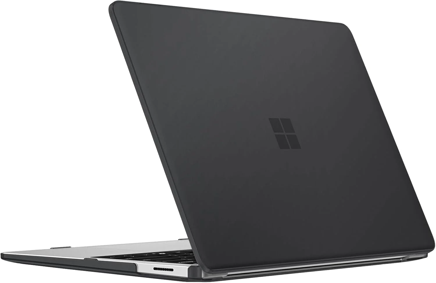 کیف محافظ Fintie برای لپ تاپ 13.8 اینچی Microsoft Surface Laptop 7 2024 (مدل: 2036) - کاور مات باریک و سخت (مشکی یخی)