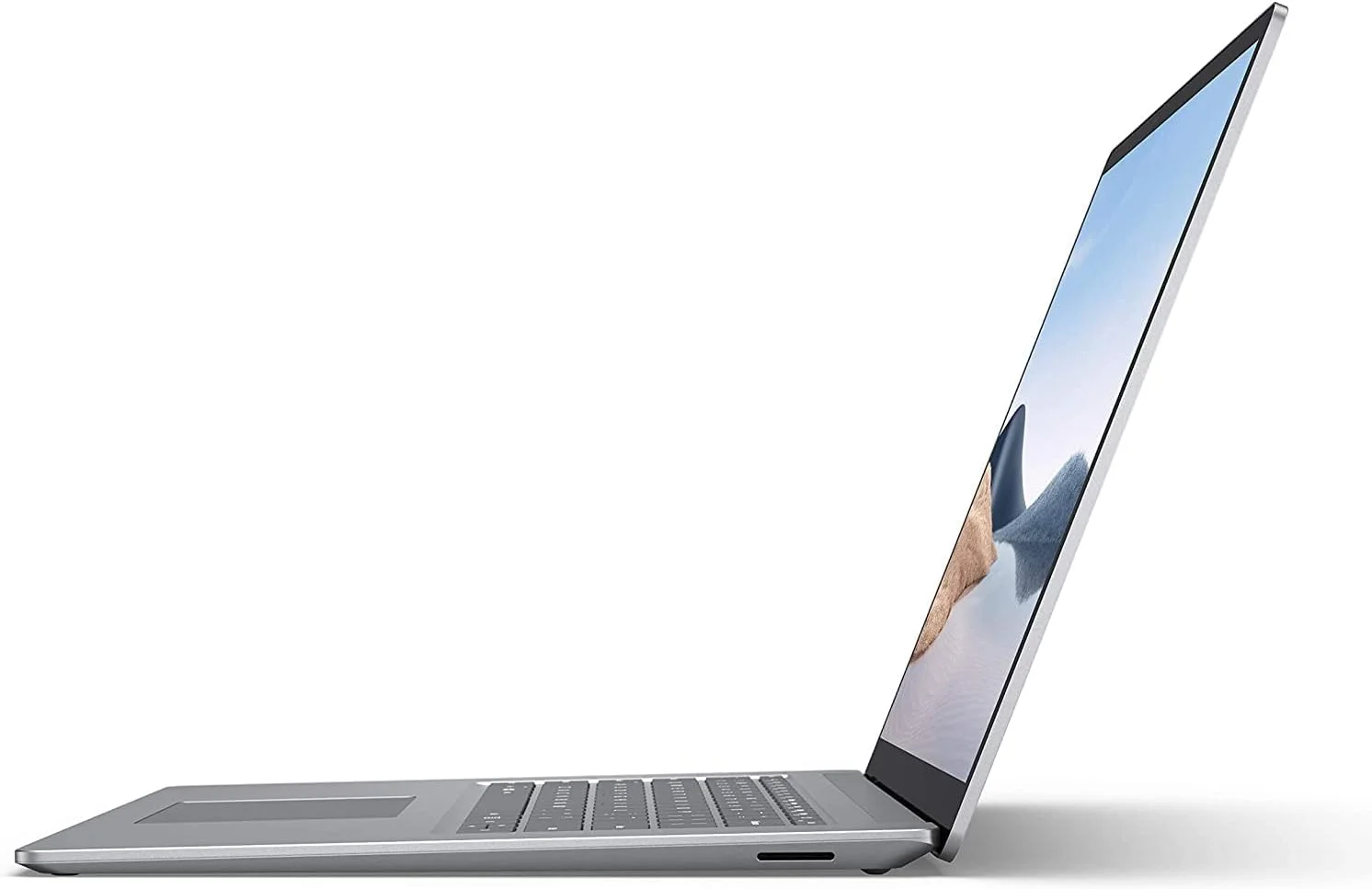 لپ تاپ لمسی مایکروسافت Surface Laptop 4 [5UI-00040]، صفحه نمایش 15 اینچی PixelSense، پردازنده AMD Ryzen 7 4980U، رم 8 گیگابایتی، SSD 256 گیگابایتی، گرافیک AMD Radeon، ویندوز 11، رنگ پلاتینیوم، صفحه کلید انگلیسی-عربی (تجدید شده)