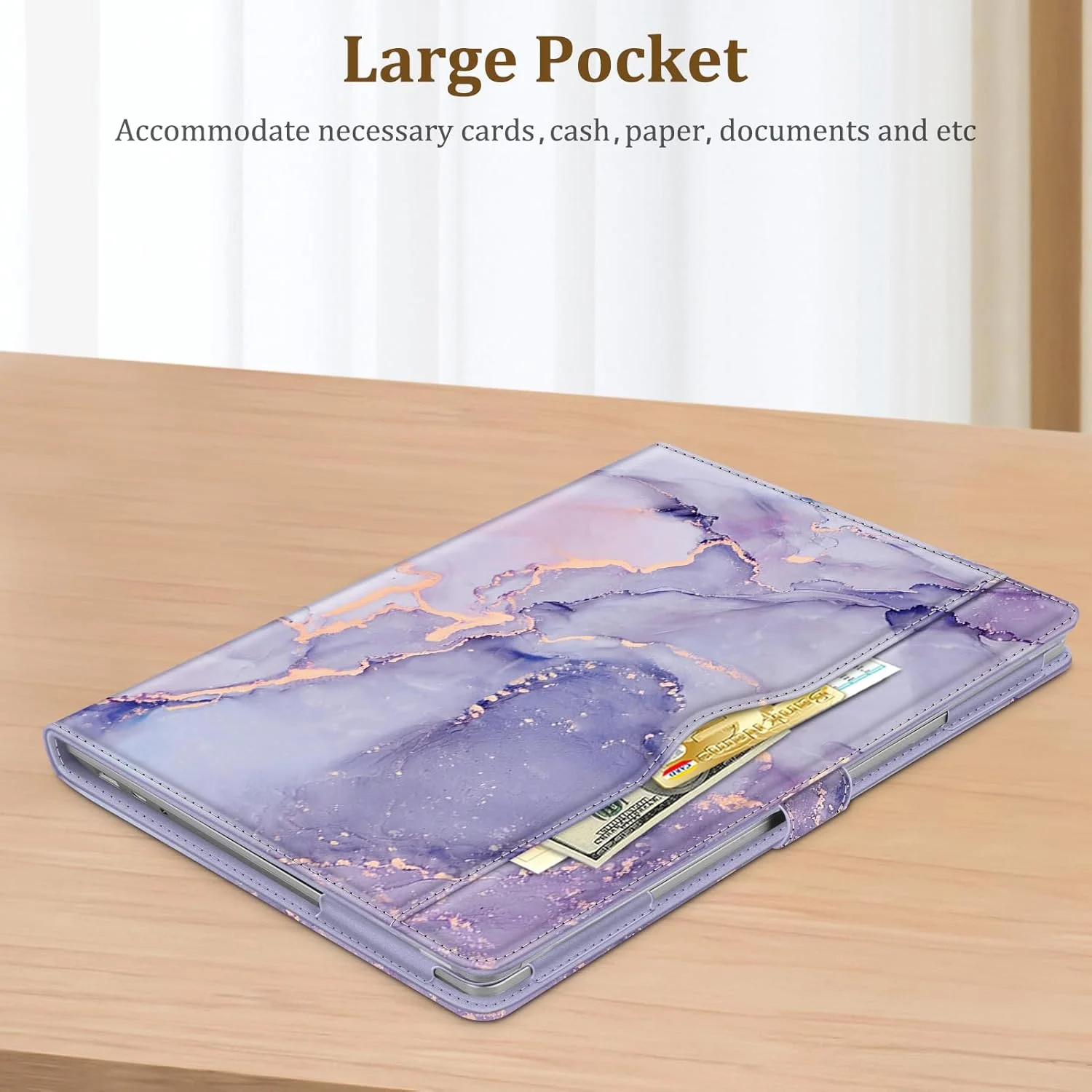 کیف آستین Fintie برای لپ تاپ 13.8 اینچی Microsoft Surface Laptop 7 (مدل: 2036)، لپ تاپ 13.5 اینچی Surface Laptop 6/5/4/3/2 (مدل: 1951/1868/1958/1950/1867/1769) - جلد کتابی با جیب بزرگ، سنگ مرمر یاسی کیف آستین Fintie برای لپ تاپ 13.8 اینچی Microsoft Surface Laptop 7 (مدل: 2036)، لپ تاپ 13.5 اینچی Surface Laptop 6/5/4/3/2 (مدل: 1951/1868/1958/1950/1867/1769) - جلد کتابی با جیب بزرگ، سنگ مرمر یاسی