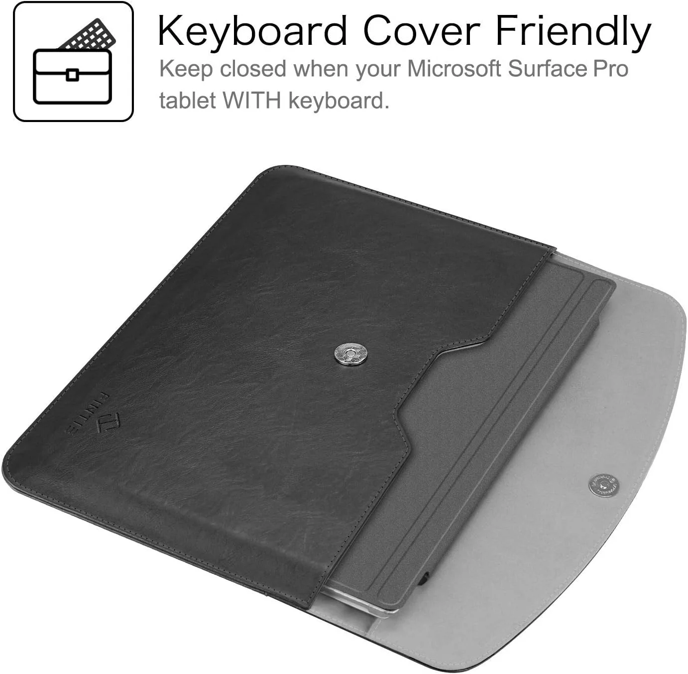 کیف آستین Fintie برای مایکروسافت Surface Pro 11th/10/9/8/X اینچ 13، Pro اینچ 12 (2025)، 7+/7/6/5/4/3 اینچ 12.3 - کیف حمل با حلقه قلم و جیب کارت برای Surface Laptop Go 3/2/1 اینچ 12.4، مشکی کیف آستین Fintie برای مایکروسافت Surface Pro 11th/10/9/8/X اینچ 13، Pro اینچ 12 (2025)، 7+/7/6/5/4/3 اینچ 12.3 - کیف حمل با حلقه قلم و جیب کارت برای Surface Laptop Go 3/2/1 اینچ 12.4، مشکی