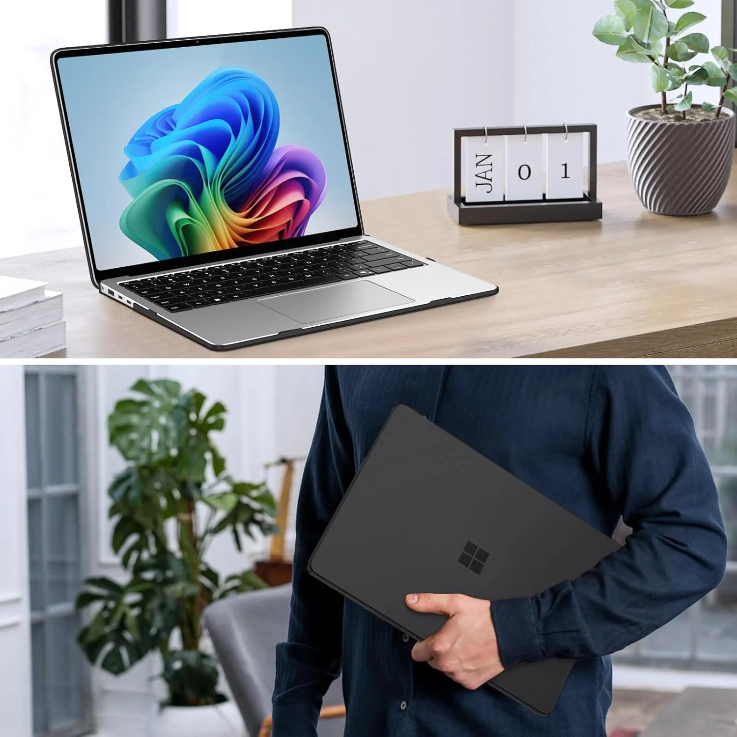 کیف محافظ Fintie برای لپ تاپ 13.8 اینچی Microsoft Surface Laptop 7 2024 (مدل: 2036) - کاور مات باریک و سخت (مشکی یخی) کیف محافظ Fintie برای لپ تاپ 13.8 اینچی Microsoft Surface Laptop 7 2024 (مدل: 2036) - کاور مات باریک و سخت (مشکی یخی)