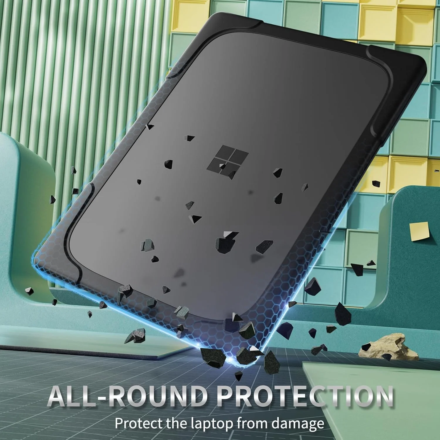 قاب محافظ سنگین Gruattreay سازگار با Microsoft Surface Laptop 7 13.8 اینچی (2024)، با پایه تاشو، قاب خنک کننده مات و یخ زده - پوشش محافظ بادوام، شیک و ضد ضربه (مشکی) قاب محافظ سنگین Gruattreay سازگار با Microsoft Surface Laptop 7 13.8 اینچی (2024)، با پایه تاشو، قاب خنک کننده مات و یخ زده - پوشش محافظ بادوام، شیک و ضد ضربه (مشکی)
