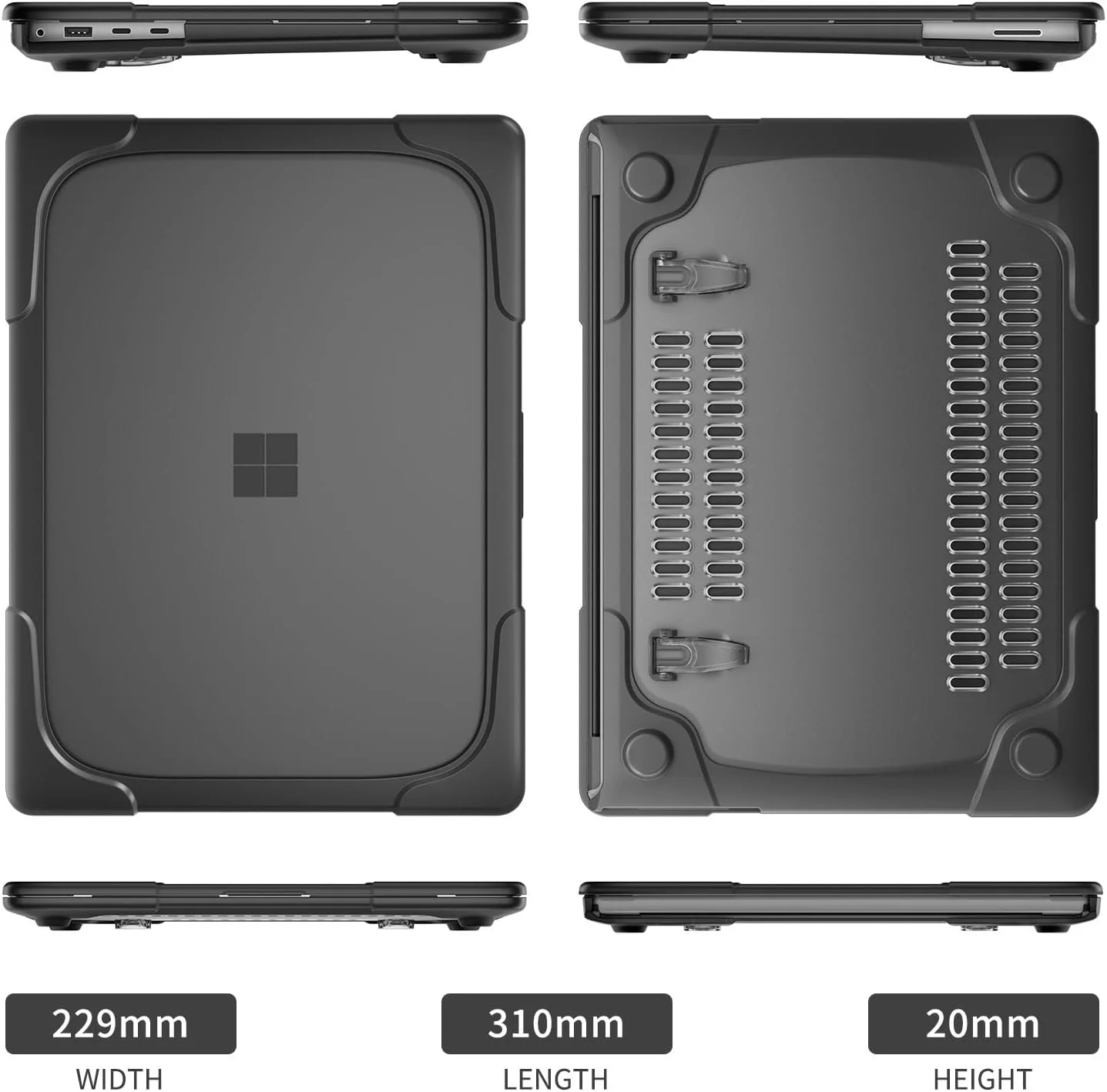 قاب محافظ سنگین Gruattreay سازگار با Microsoft Surface Laptop 7 13.8 اینچی (2024)، با پایه تاشو، قاب خنک کننده مات و یخ زده - پوشش محافظ بادوام، شیک و ضد ضربه (مشکی) قاب محافظ سنگین Gruattreay سازگار با Microsoft Surface Laptop 7 13.8 اینچی (2024)، با پایه تاشو، قاب خنک کننده مات و یخ زده - پوشش محافظ بادوام، شیک و ضد ضربه (مشکی)