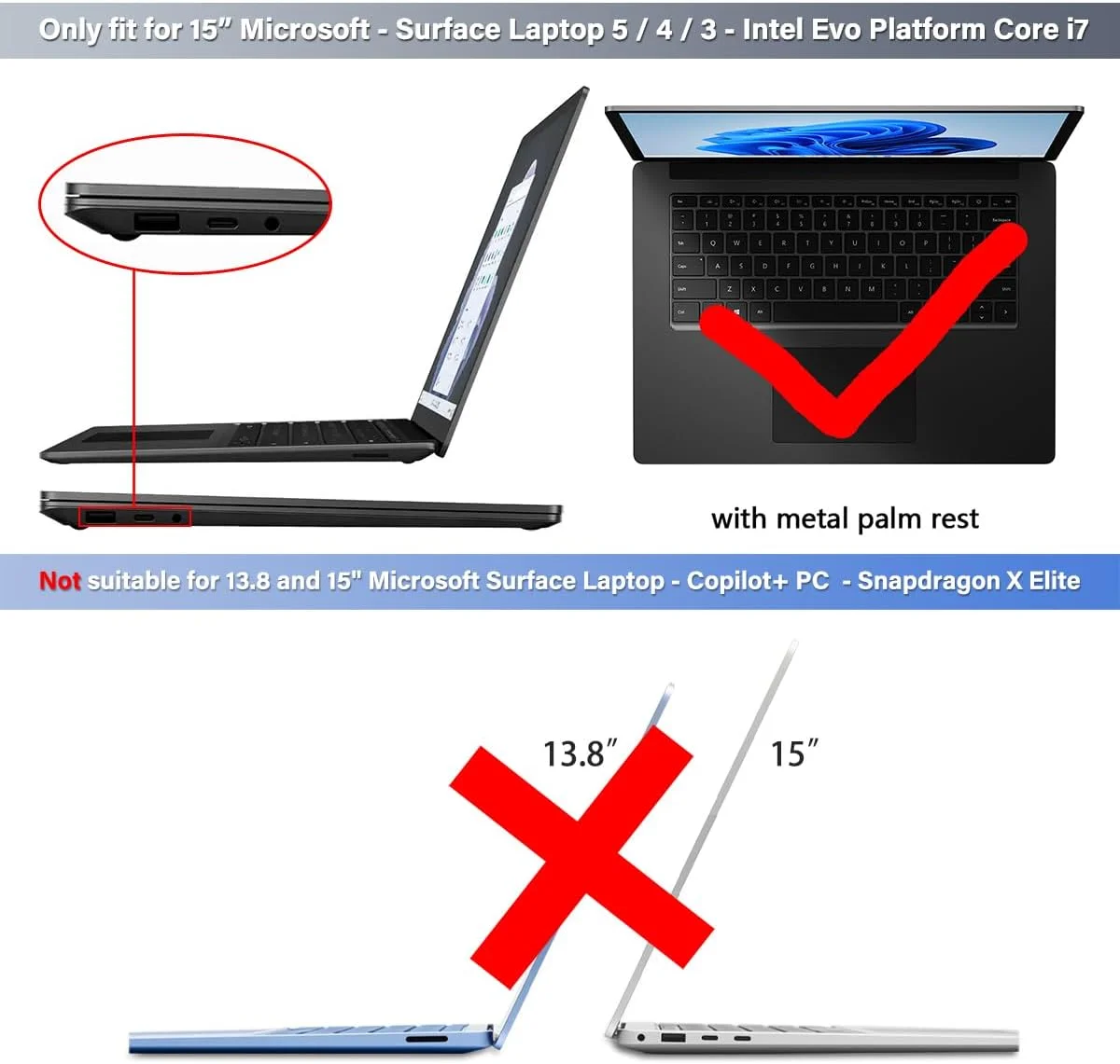کیف محافظ سنگین Batianda برای لپ تاپ 15 اینچی Microsoft Surface Laptop 5 4 3 با صفحه لمسی، پایه تاشو و روکش کیبورد - پوشش محافظ ضد ضربه برای دوام بیشتر و راحتی، خاکستری کیف محافظ سنگین Batianda برای لپ تاپ 15 اینچی Microsoft Surface Laptop 5 4 3 با صفحه لمسی، پایه تاشو و روکش کیبورد - پوشش محافظ ضد ضربه برای دوام بیشتر و راحتی، خاکستری