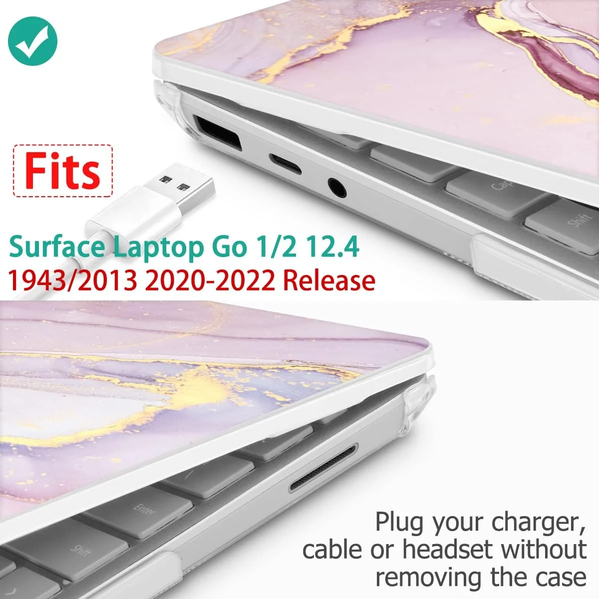 کاور لپ تاپ مایکروسافت Surface Laptop GO 3 مدل 2023 Mektron سایز 12.4 اینچ سازگار با کاور لپ تاپ Go 2/1 مدل 2022-2020 مدل 1943/2013، قاب هارد پلاستیکی با محافظ صفحه نمایش، طرح سنگ مرمر صورتی کاور لپ تاپ مایکروسافت Surface Laptop GO 3 مدل 2023 Mektron سایز 12.4 اینچ سازگار با کاور لپ تاپ Go 2/1 مدل 2022-2020 مدل 1943/2013، قاب هارد پلاستیکی با محافظ صفحه نمایش، طرح سنگ مرمر صورتی