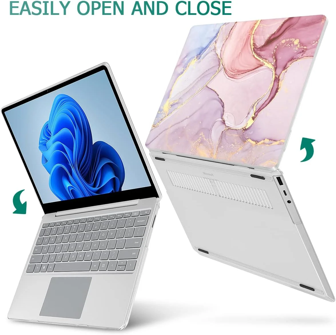 کاور لپ تاپ مایکروسافت Surface Laptop GO 3 مدل 2023 Mektron سایز 12.4 اینچ سازگار با کاور لپ تاپ Go 2/1 مدل 2022-2020 مدل 1943/2013، قاب هارد پلاستیکی با محافظ صفحه نمایش، طرح سنگ مرمر صورتی کاور لپ تاپ مایکروسافت Surface Laptop GO 3 مدل 2023 Mektron سایز 12.4 اینچ سازگار با کاور لپ تاپ Go 2/1 مدل 2022-2020 مدل 1943/2013، قاب هارد پلاستیکی با محافظ صفحه نمایش، طرح سنگ مرمر صورتی
