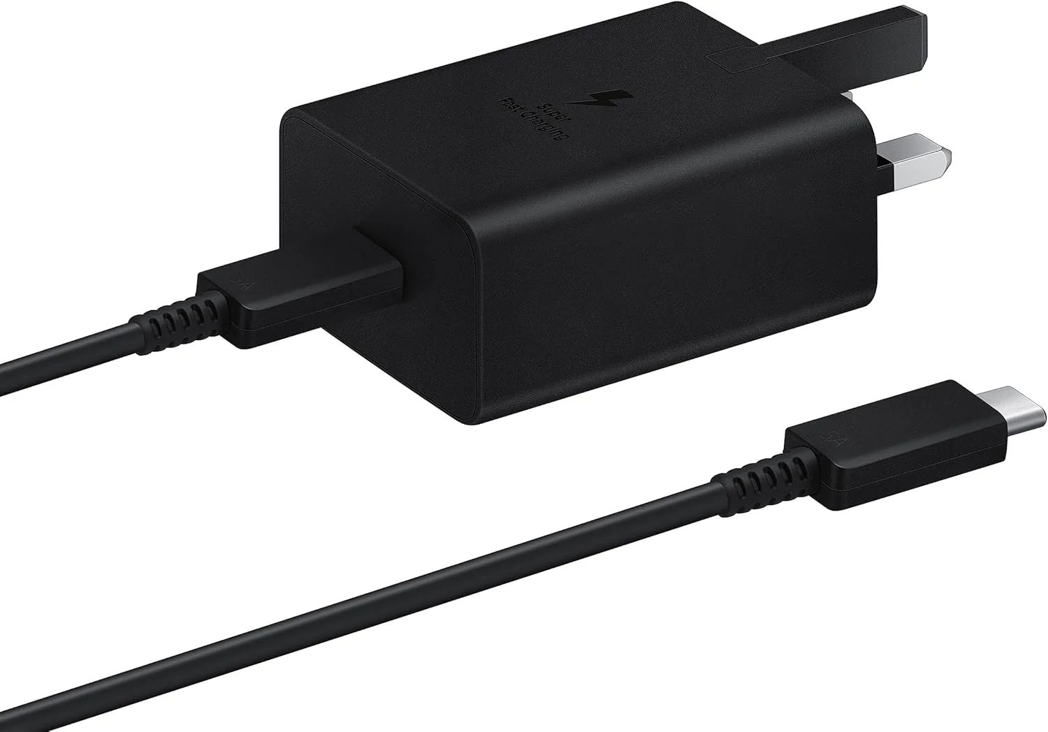 آداپتور مسافرتی 45 واتی اصلی سامسونگ گلکسی، شارژ فوق سریع (دوشاخه UK با کابل USB Type-C)، مشکی آداپتور مسافرتی 45 واتی اصلی سامسونگ گلکسی، شارژ فوق سریع (دوشاخه UK با کابل USB Type-C)، مشکی