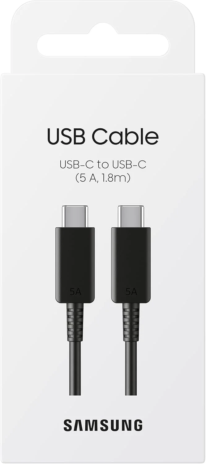 کابل USB-C به USB-C سامسونگ EPDX510 (5A) 1.8 متری مشکی کابل USB-C به USB-C سامسونگ EPDX510 (5A) 1.8 متری مشکی