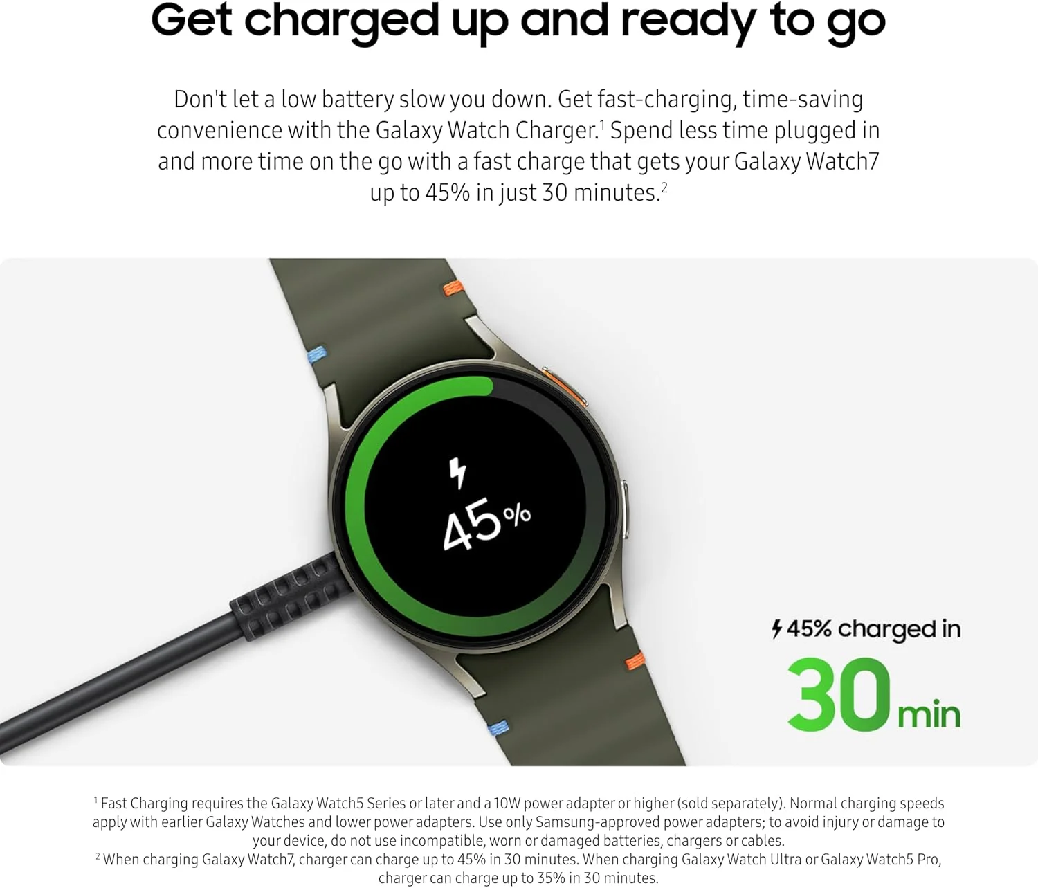 شارژر ساعت هوشمند سامسونگ گلکسی، شارژ سریع و مغناطیسی برای سری Galaxy Watch5 و جدیدتر، مدل EP-OL300BBEGUJ، مشکی، 2024 شارژر ساعت هوشمند سامسونگ گلکسی، شارژ سریع و مغناطیسی برای سری Galaxy Watch5 و جدیدتر، مدل EP-OL300BBEGUJ، مشکی، 2024