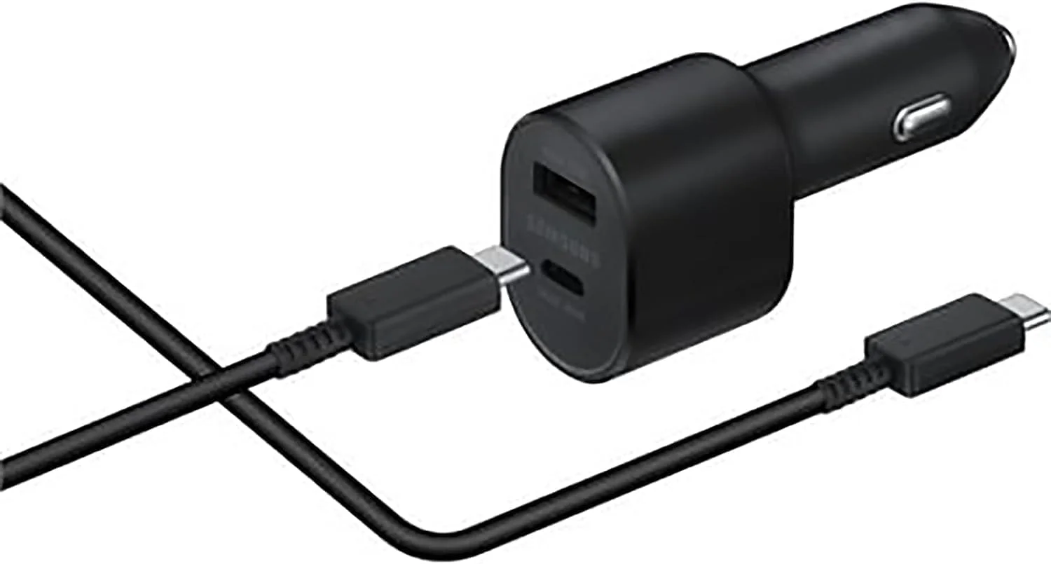 شارژر فندکی دوگانه فوق سریع سامسونگ (45W+15W) دو پورت EP-L5300XBEGWW مشکی - USB