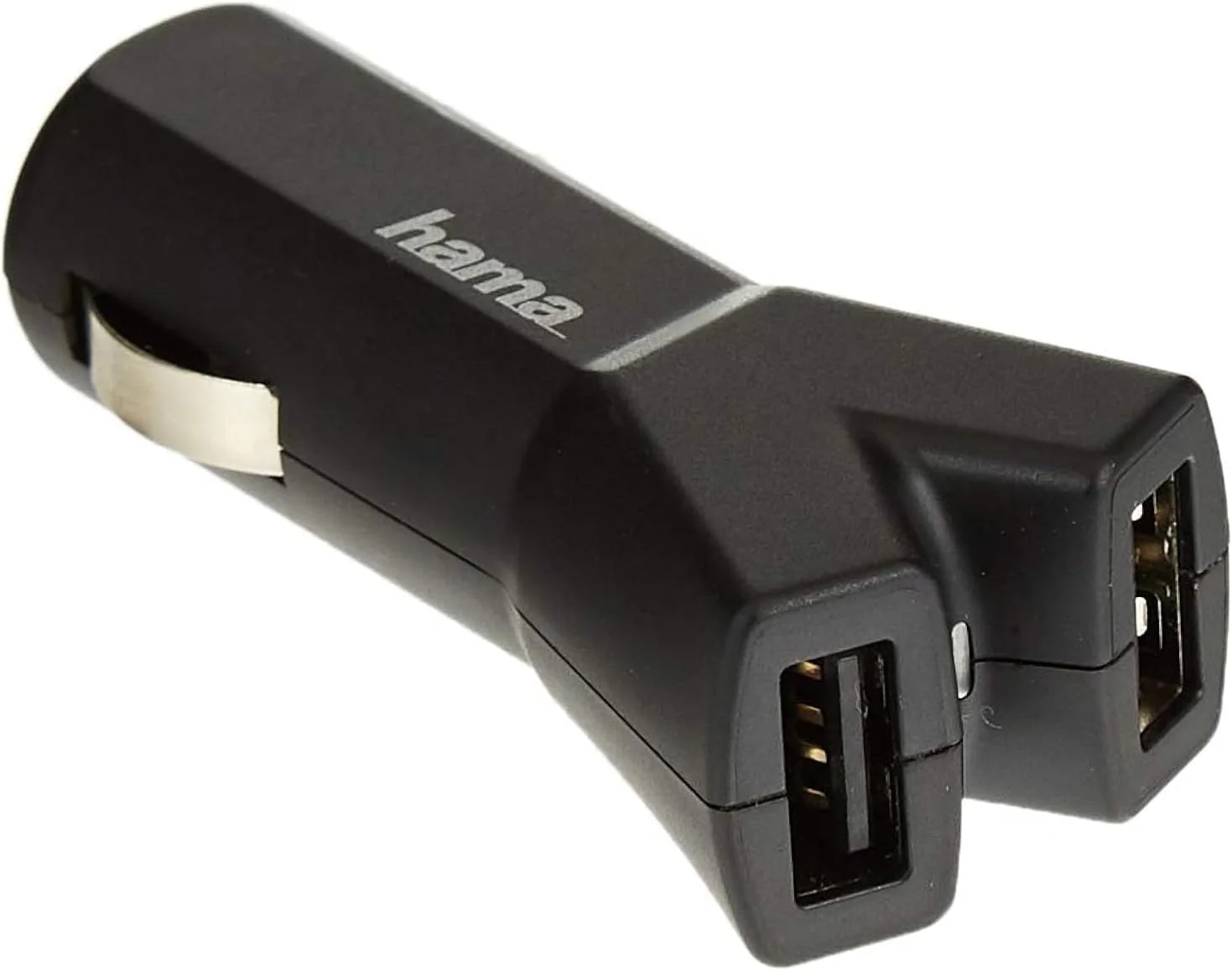 شارژر 12 ولت هاما مدل Color Line (2 پورت USB، 3.4 آمپر، مشکی) (تجدید شده)
