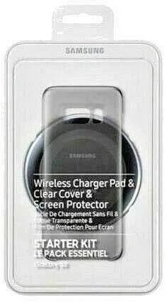 کیت شارژر سامسونگ + کاور شفاف و محافظ صفحه نمایش S8