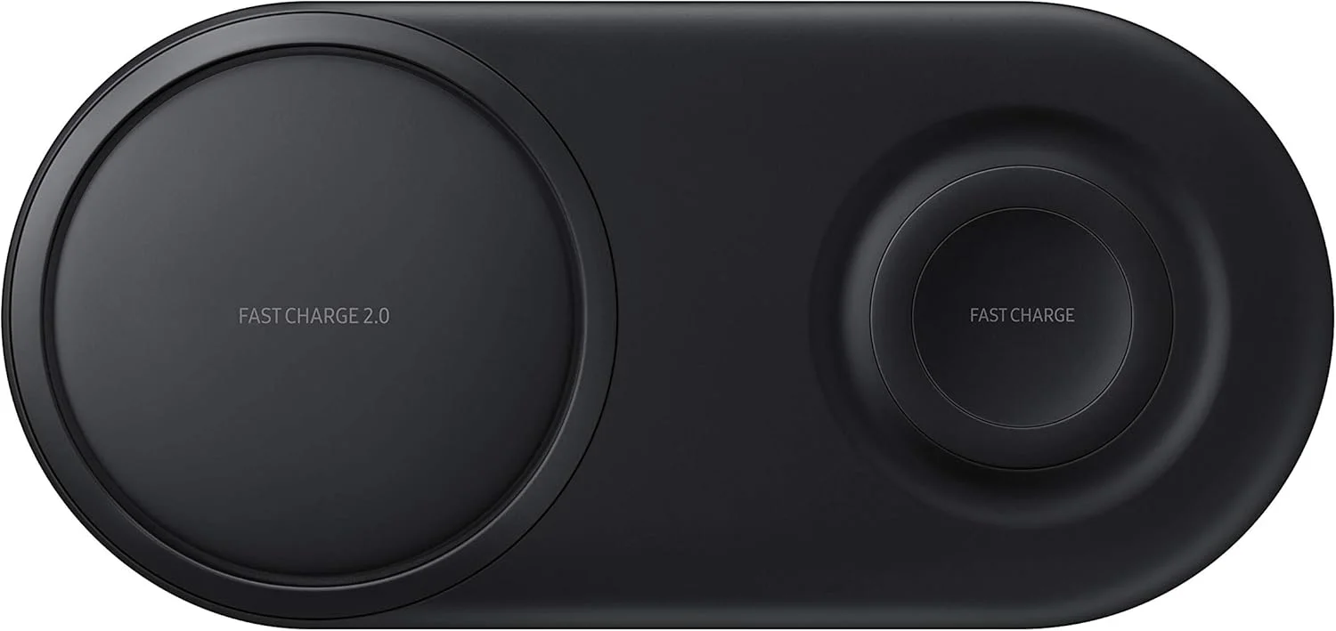 پد شارژر سریع بی سیم اصلی سامسونگ Duo برای دستگاه های دارای Qi، مشکی