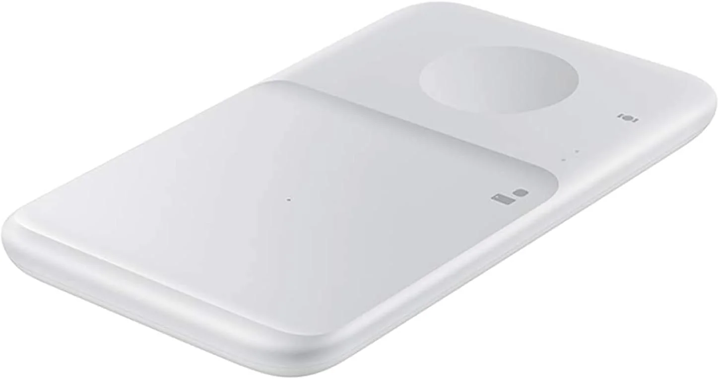 شارژر بی سیم دوگانه سامسونگ مدل EP-P4300T به همراه آداپتور شارژ - سفید شارژر بی سیم دوگانه سامسونگ مدل EP-P4300T به همراه آداپتور شارژ - سفید