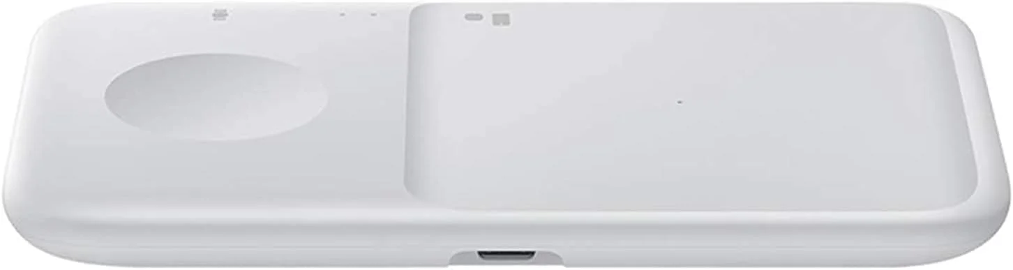 شارژر بی سیم دوگانه سامسونگ مدل EP-P4300T به همراه آداپتور شارژ - سفید شارژر بی سیم دوگانه سامسونگ مدل EP-P4300T به همراه آداپتور شارژ - سفید