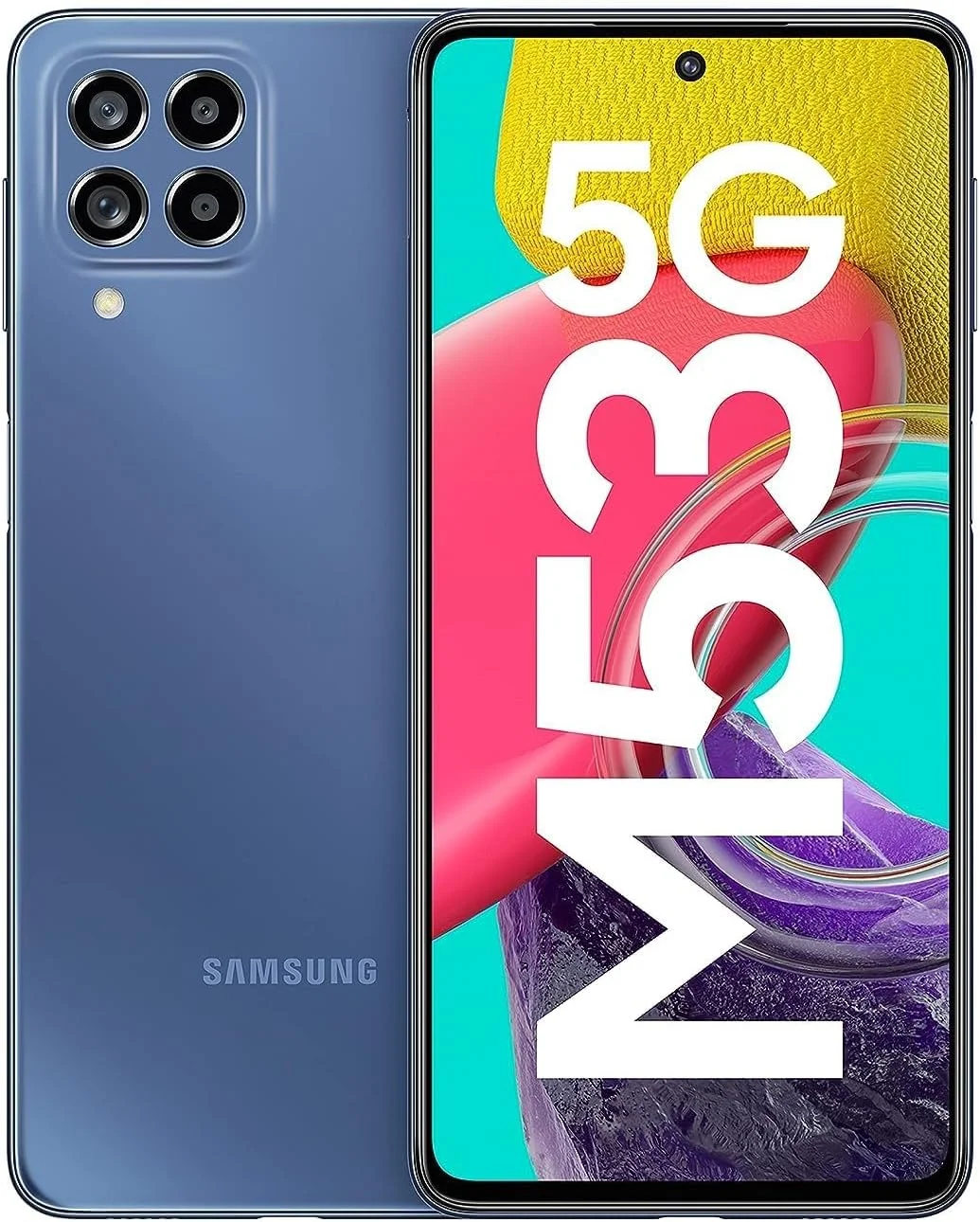 گوشی موبایل سامسونگ Galaxy M53 5G (آبی اقیانوسی تیره، 8 گیگابایت رم، 128 گیگابایت حافظه داخلی) | 108 مگاپیکسل | sAmoled+ 120Hz | 16 گیگابایت رم با RAM Plus | بدون شارژر