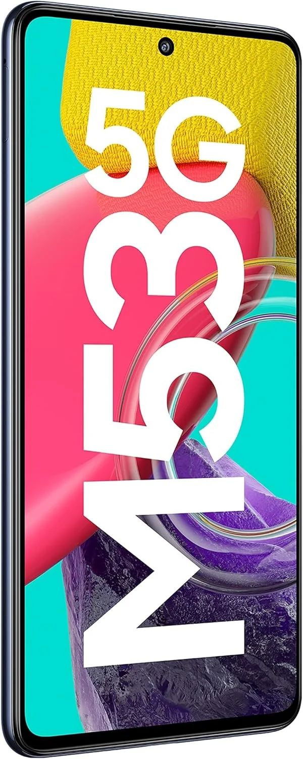 گوشی موبایل سامسونگ Galaxy M53 5G (آبی اقیانوسی تیره، 8 گیگابایت رم، 128 گیگابایت حافظه داخلی) | 108 مگاپیکسل | sAmoled+ 120Hz | 16 گیگابایت رم با RAM Plus | بدون شارژر