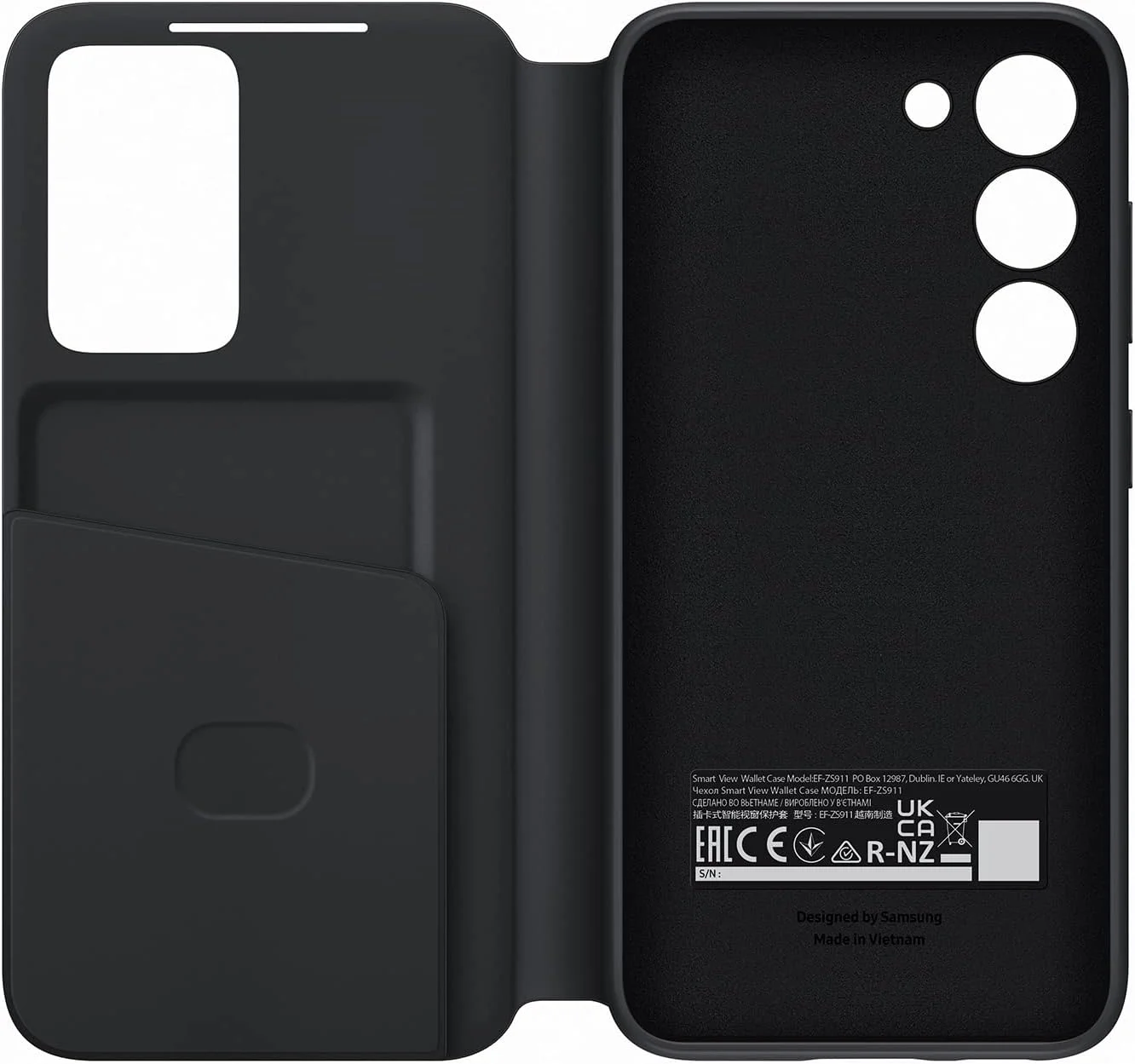 کیف پول هوشمند سامسونگ گلکسی S23 مدل Smart View، مشکی، کرم، EF-ZS911CBEGWW کیف پول هوشمند سامسونگ گلکسی S23 مدل Smart View، مشکی، کرم، EF-ZS911CBEGWW