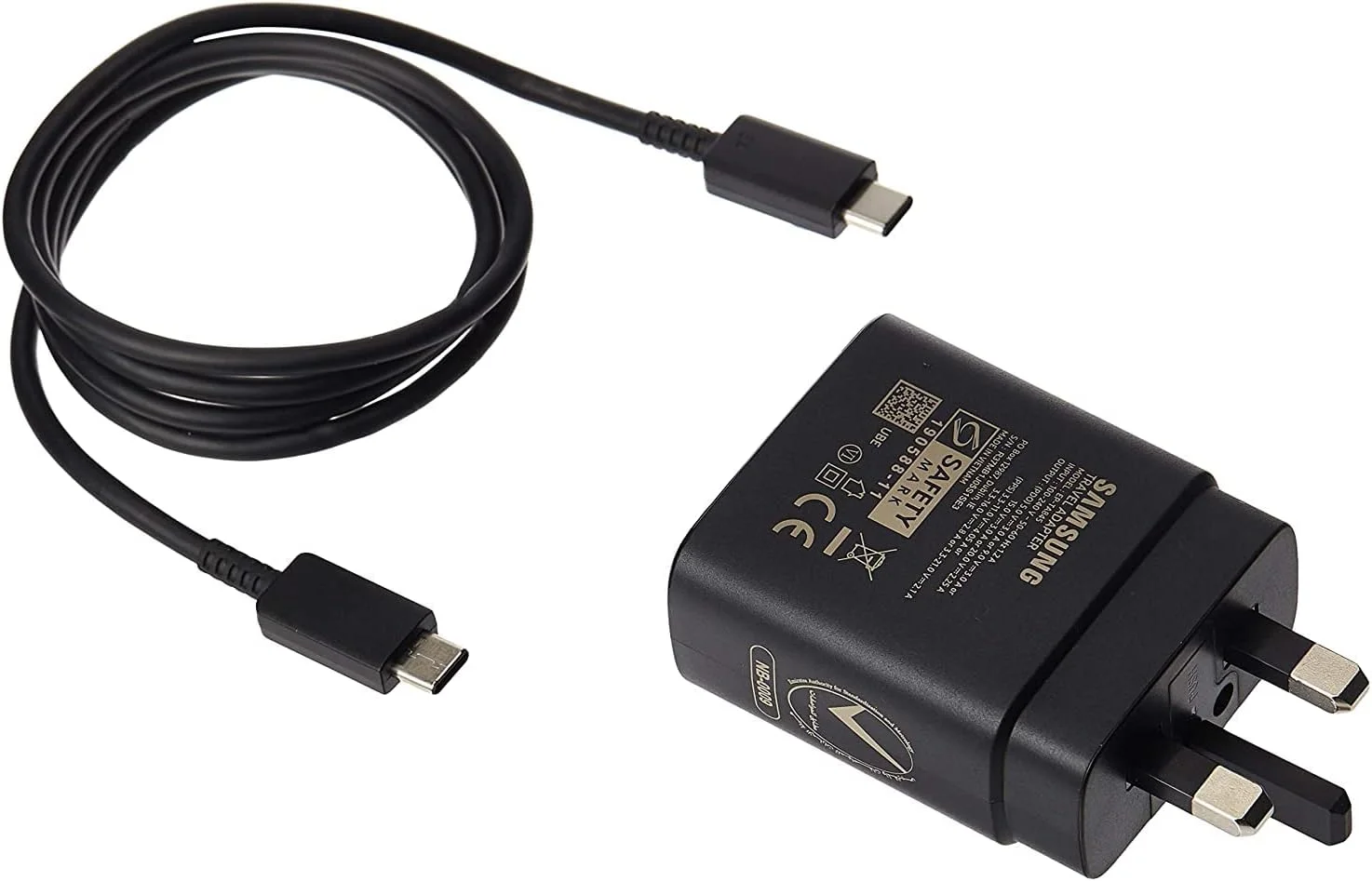 آداپتور مسافرتی سامسونگ (25 وات) با کابل USB Type-C، مشکی - EP-TA800XBEGAE