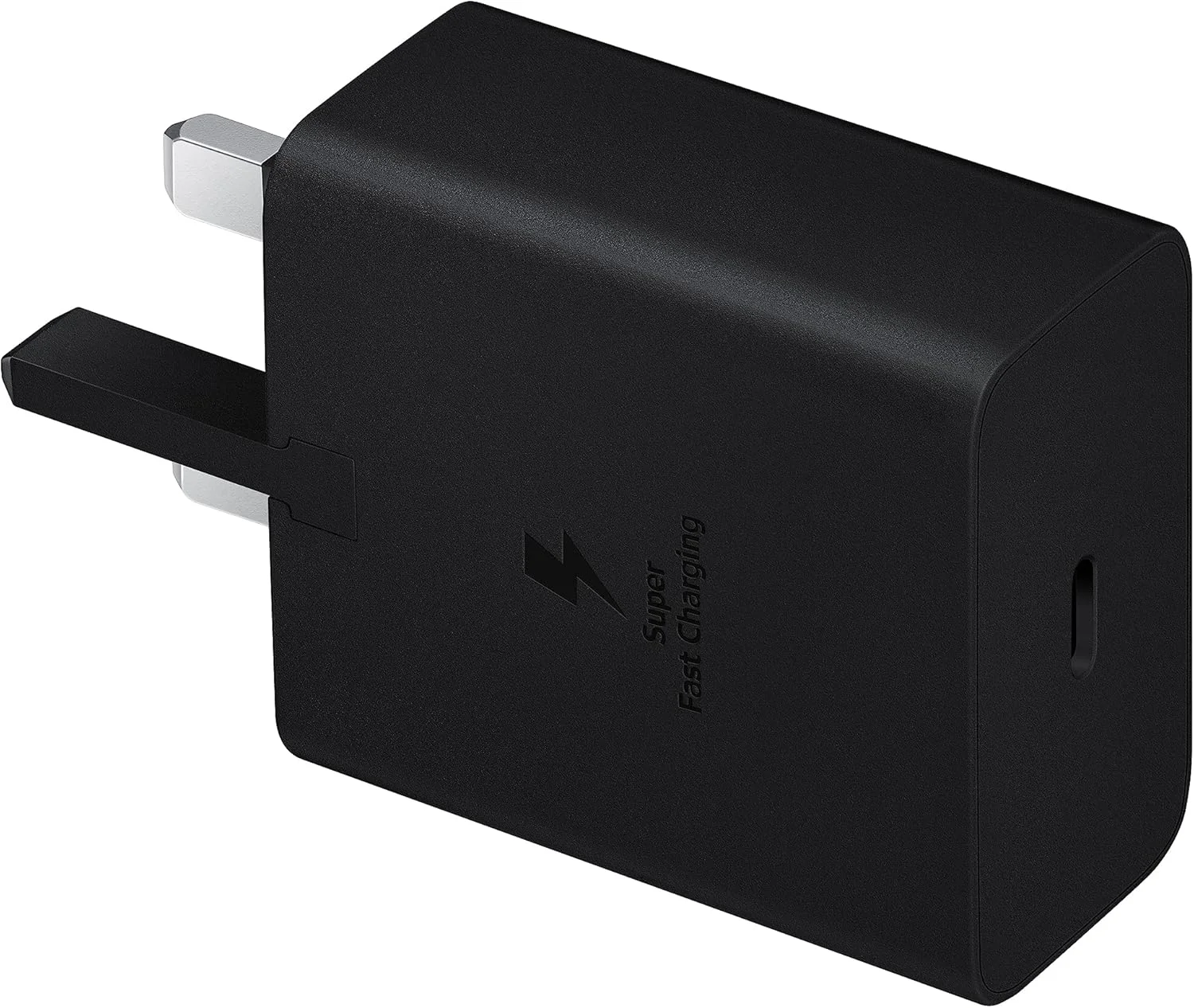 آداپتور مسافرتی 45 واتی اصلی سامسونگ گلکسی، شارژ فوق سریع (دوشاخه UK با کابل USB Type-C)، مشکی
