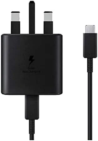 آداپتور مسافرتی سامسونگ انگلستان (45 وات با کابل USB نوع C) مشکی - EP-TA845XBEGCN