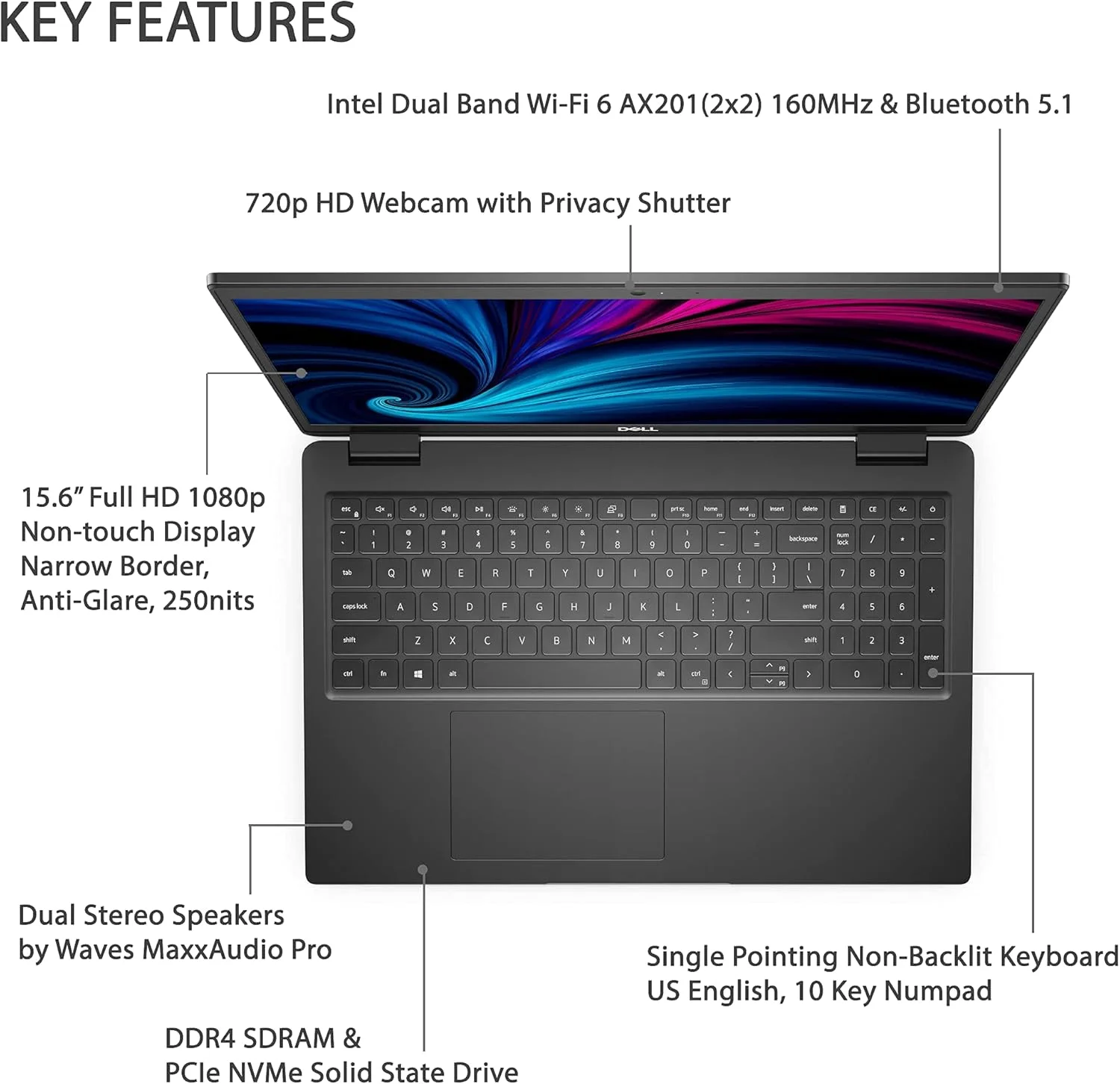 جدیدترین لپ تاپ تجاری دل Latitude 3550، صفحه نمایش 15.6 اینچی FHD، پردازنده Intel i7-نسل سیزدهم، 64 گیگابایت رم، 2 ترابایت SSD، وب کم، USB-C، HDMI، Wi-Fi 6، ویندوز 11 پرو، مشکی جدیدترین لپ تاپ تجاری دل Latitude 3550، صفحه نمایش 15.6 اینچی FHD، پردازنده Intel i7-نسل سیزدهم، 64 گیگابایت رم، 2 ترابایت SSD، وب کم، USB-C، HDMI، Wi-Fi 6، ویندوز 11 پرو، مشکی