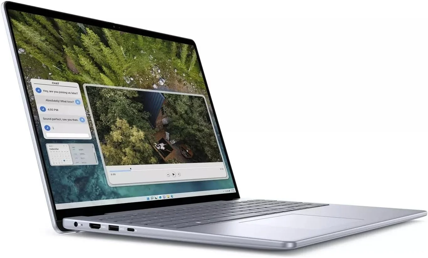 لپ تاپ دل Inspiron 16 با صفحه نمایش 16 اینچی WUXGA (1920x1200)، پردازنده AMD Ryzen7 8840U، 8 هسته، 16 گیگابایت DDR5، 1 ترابایت SSD، حسگر اثر انگشت، مشکی، ویندوز 11، پد ماوس TWE