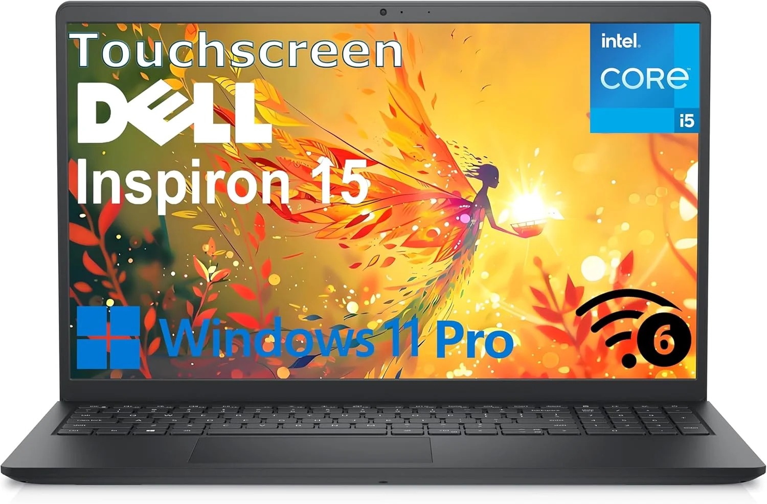 لپ تاپ لمسی 15.6 اینچی Dell Inspiron FHD، پردازنده نسل سیزدهم اینتل 10 هسته ای i5-1334U (بهتر از i7-1250U)، رم 32 گیگابایتی DDR4، SSD 1 ترابایتی PCIe، WiFi 6، بلوتوث، Type-C، HDMI، مشکی، ویندوز 11 پرو S