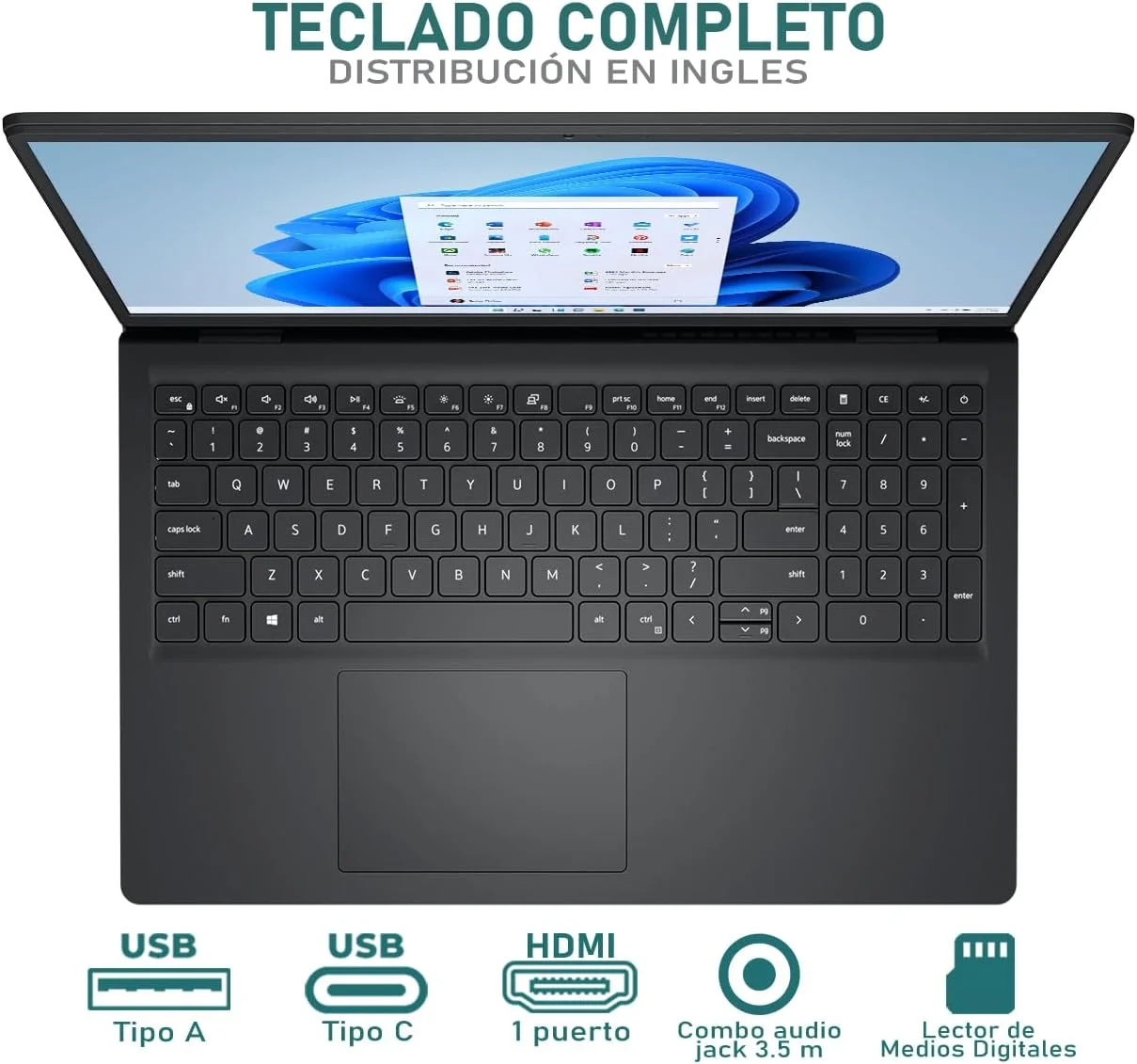 لپ تاپ دل Inspiron 15 با پردازنده Intel Core i5 1334U، رم 8 گیگابایت، حافظه SSD 512 گیگابایت، صفحه نمایش 15.6 اینچ، ویندوز 11 هوم و کیبورد انگلیسی لپ تاپ دل Inspiron 15 با پردازنده Intel Core i5 1334U، رم 8 گیگابایت، حافظه SSD 512 گیگابایت، صفحه نمایش 15.6 اینچ، ویندوز 11 هوم و کیبورد انگلیسی