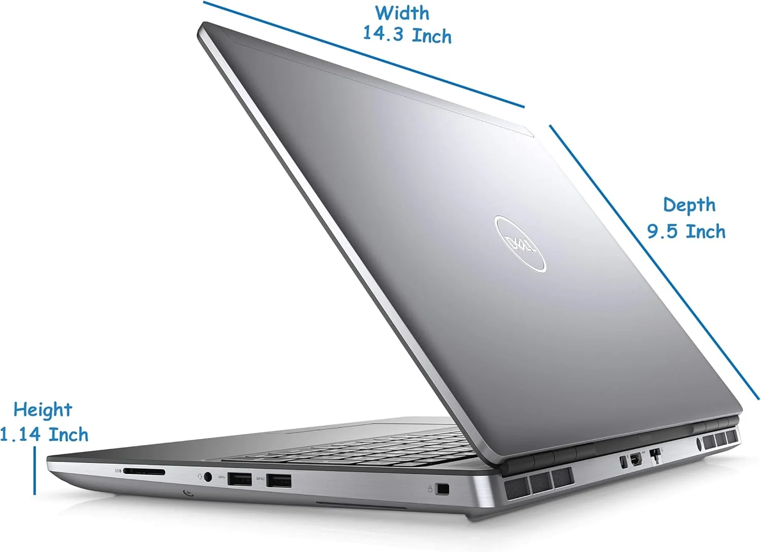 لپ تاپ ورک استیشن Dell Precision 7550، صفحه نمایش FHD بدون لمس، پردازنده Intel Core i7-10850H، رم 32 گیگابایتی، حافظه SSD NVMe 512 گیگابایتی، HDMI، Thunderbolt، کارت گرافیک Nvidia Quadro T1000 4GB Gddr6، ویندوز 10 پرو (تجدید شده)