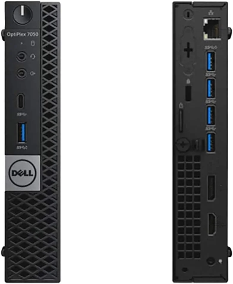 دل (بازسازی شده) OptiPlex 7050 Micro Tower (پردازنده Intel Core i5-6500T، 8 گیگابایت رم، 128 گیگابایت SSD M.2) ویندوز 10 پرو