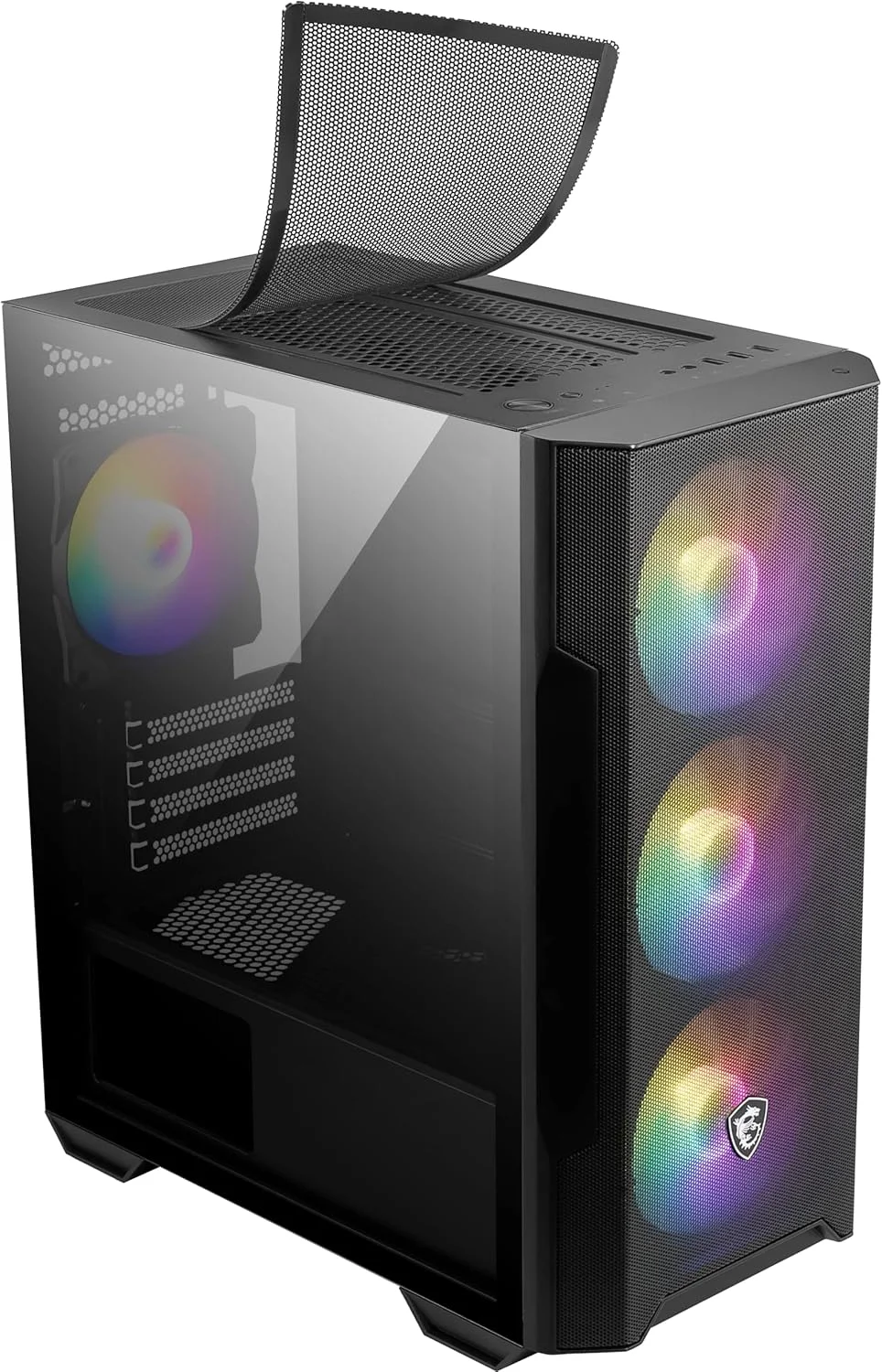 کیس کامپیوتر مینی تاور MSI MAG FORGE M100R، شیشه حرارت دیده، پشتیبانی از Micro-ATX و Mini-ITX، پنل جلویی مشبک، 4 عدد فن 120 میلی متری ARGB به همراه هاب کنترلر، فیلتر گرد و غبار مغناطیسی، USB 3.2 Gen 1 Type-A کیس کامپیوتر مینی تاور MSI MAG FORGE M100R، شیشه حرارت دیده، پشتیبانی از Micro-ATX و Mini-ITX، پنل جلویی مشبک، 4 عدد فن 120 میلی متری ARGB به همراه هاب کنترلر، فیلتر گرد و غبار مغناطیسی، USB 3.2 Gen 1 Type-A