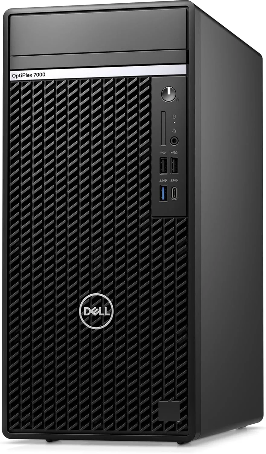 کامپیوتر رومیزی Dell OptiPlex 7020 Business Tower، نسل چهاردهم Intel Core i7-14700، رم 32 گیگابایتی DDR5، SSD PCIe 1 ترابایتی + HDD 1 ترابایتی، اترنت، آداپتور USB WiFi، کیبورد و ماوس، ویندوز 11 پرو