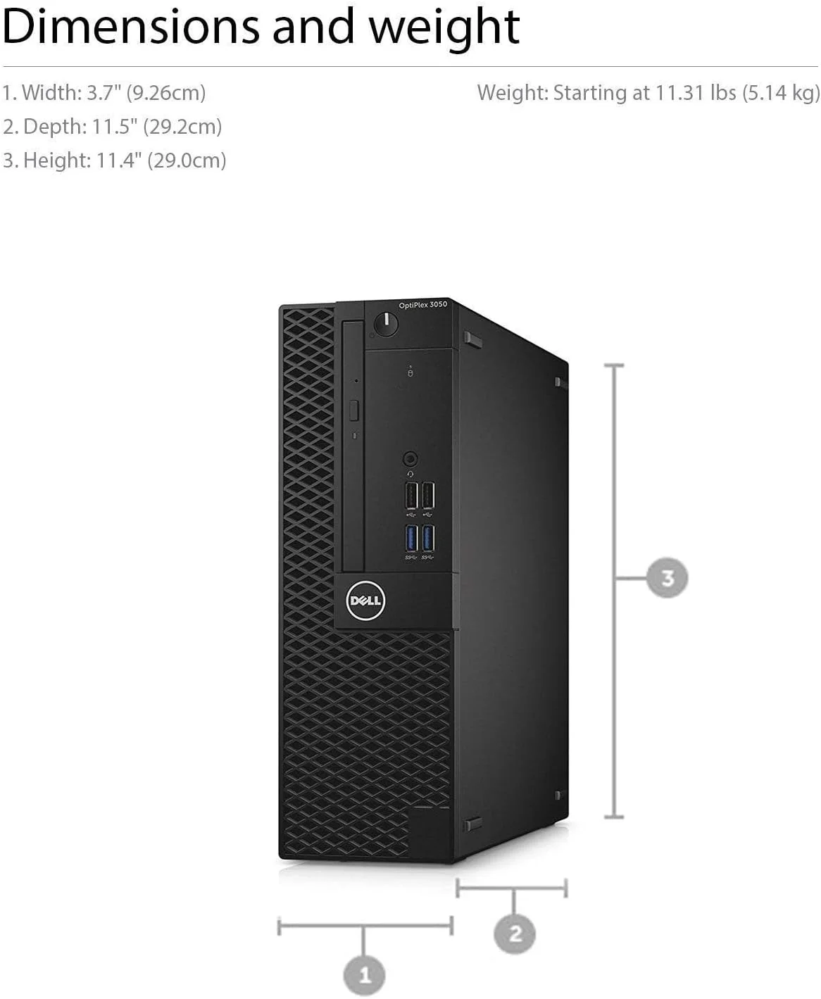 کامپیوتر رومیزی Dell Optiplex 5050 Small Form Factor (SFF)، پردازنده Intel i7-7500 Quad-Core 3.6 GHz، رم 16GB DDR4، حافظه SSD 512GB PCIe NVMe Intel، ویندوز 10 پرو (بازسازی شده)