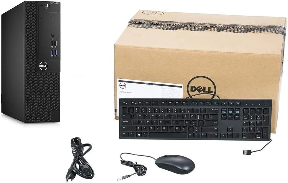 کامپیوتر رومیزی Dell Optiplex 5050 Small Form Factor (SFF)، پردازنده Intel i7-7500 Quad-Core 3.6 GHz، رم 16GB DDR4، حافظه SSD 512GB PCIe NVMe Intel، ویندوز 10 پرو (بازسازی شده)