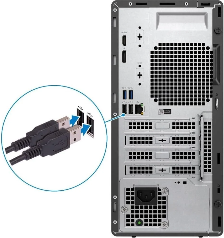 کامپیوتر رومیزی Dell OptiPlex 3000 - پردازنده Intel Core i5 نسل دوازدهم i5-12500 شش هسته ای (6 هسته) 3 گیگاهرتز - 8 گیگابایت رم DDR4 SDRAM - 256 گیگابایت M.2 PCI Express NVMe 3.0 x4 SSD - Tower - مشکی