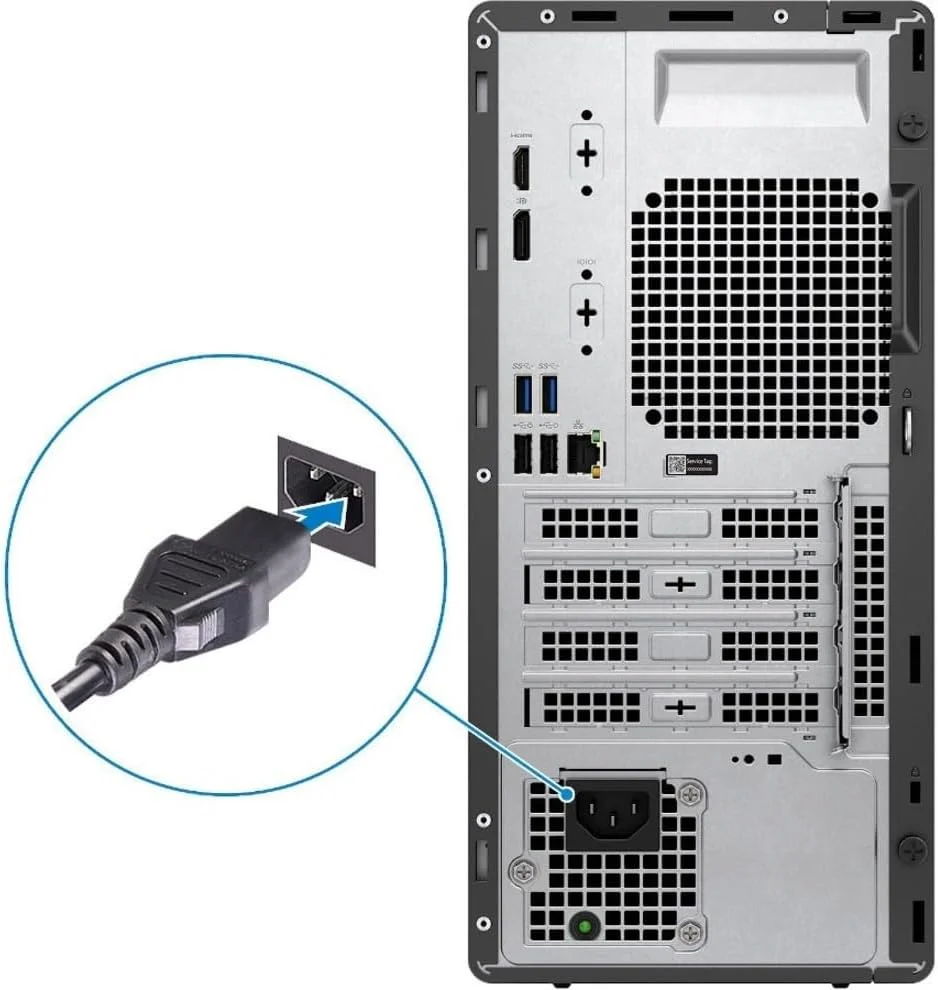 کامپیوتر رومیزی Dell OptiPlex 3000 - پردازنده Intel Core i5 نسل دوازدهم i5-12500 شش هسته ای (6 هسته) 3 گیگاهرتز - 8 گیگابایت رم DDR4 SDRAM - 256 گیگابایت M.2 PCI Express NVMe 3.0 x4 SSD - Tower - مشکی