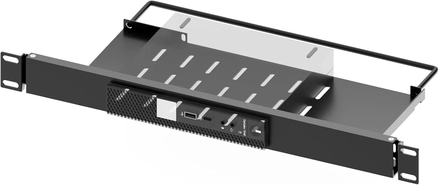 پایه رک مینی YQMRCZRF برای کیس Dell OptiPlex Micro Form Factor، قفسه رک سرور لولایی 1U برای کابینت یا رک 19 اینچی