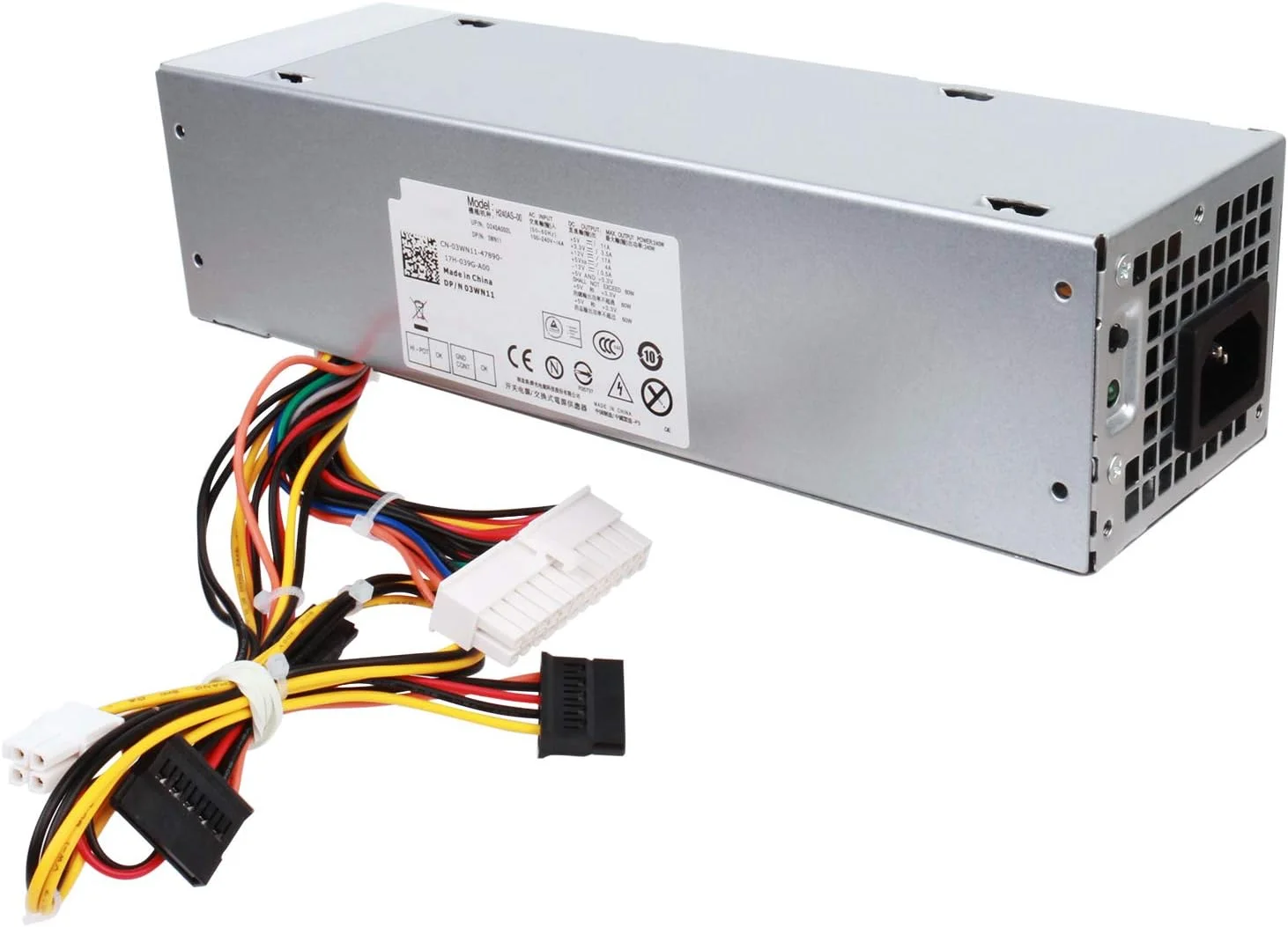منبع تغذیه 240 واتی S-Union برای Dell Optiplex 390 790 960 990 3010 7010 9010، فقط برای فرم فاکتور کوچک SFF مدل های H240ES-00 D240ES-00 AC240AS-00 AC240ES-00 DPS-240WB LB 240AS 00 H240AS-00 3WN11