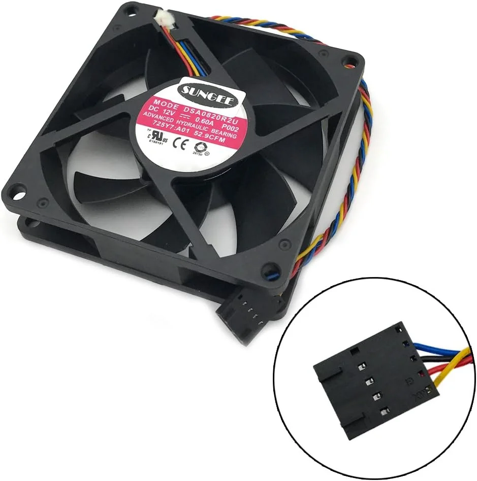 فن خنک کننده کیس Sungee DASA0820R2U 12V 0.6A 4 سیمه برای Dell Optiplex 790 990 SFF
