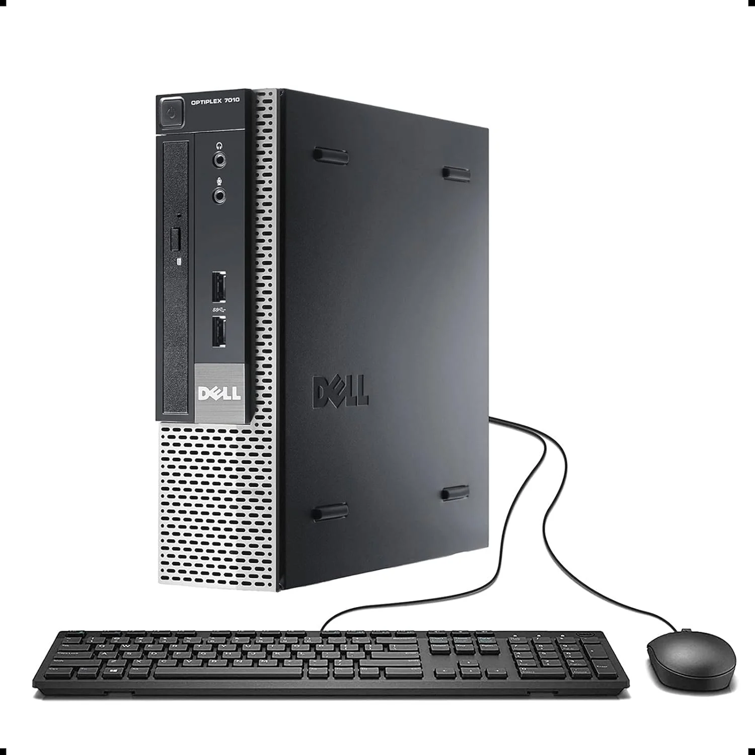کامپیوتر رومیزی دل OptiPlex 7010 با فرم فاکتور فوق العاده کوچک - پردازنده Intel Core i5-3470S 2.9GHz، رم 8 گیگابایت، حافظه SSD 240 گیگابایت، ویندوز 10 Professional (بازسازی شده)