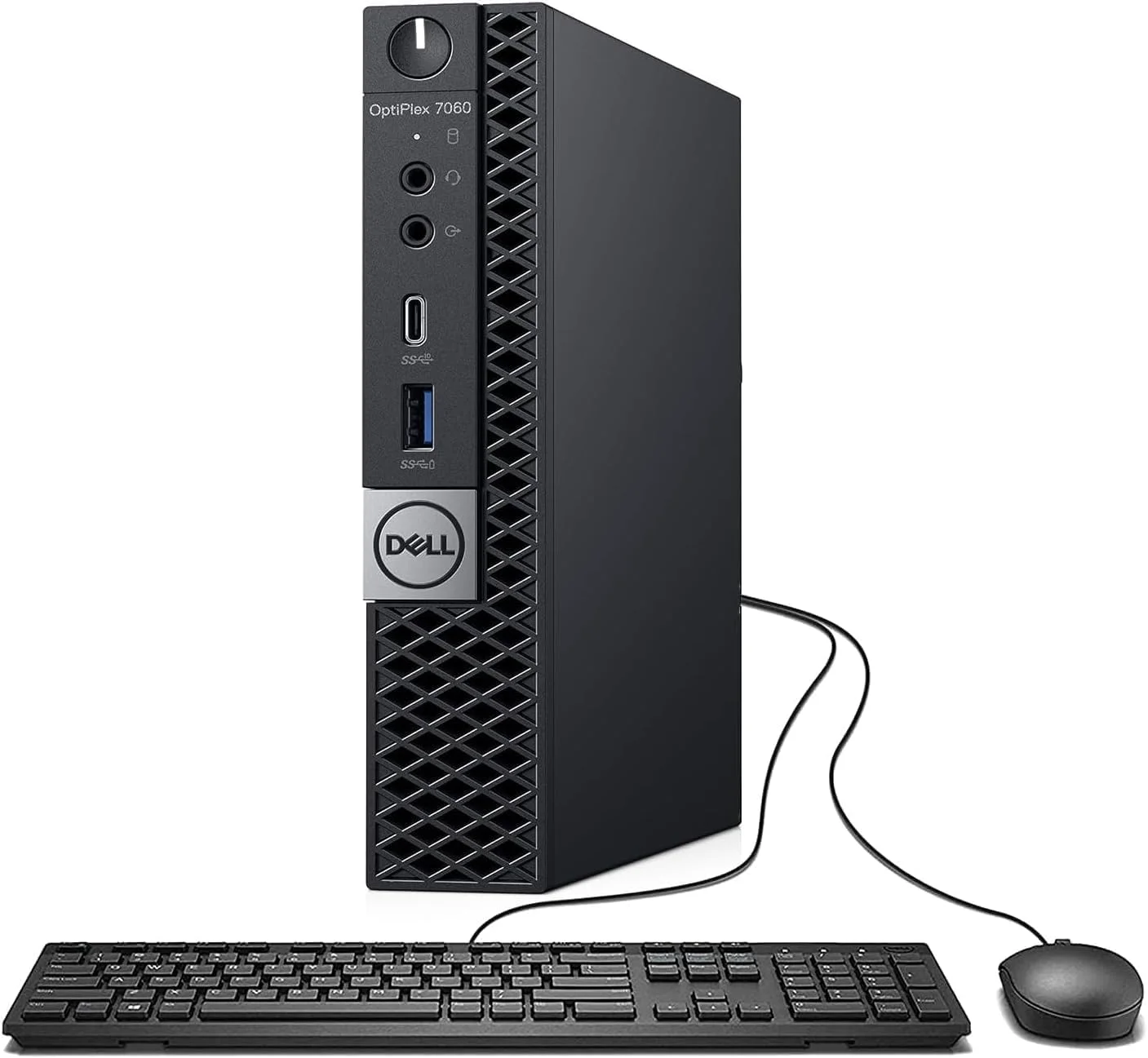کامپیوتر رومیزی تجاری Dell OptiPlex 7060 Micro، پردازنده Intel Core i5-8500T 2.1GHz، رم 16 گیگابایتی، SSD 512 گیگابایتی، USB Type-C، ویندوز 11 (بازسازی شده)، مشکی