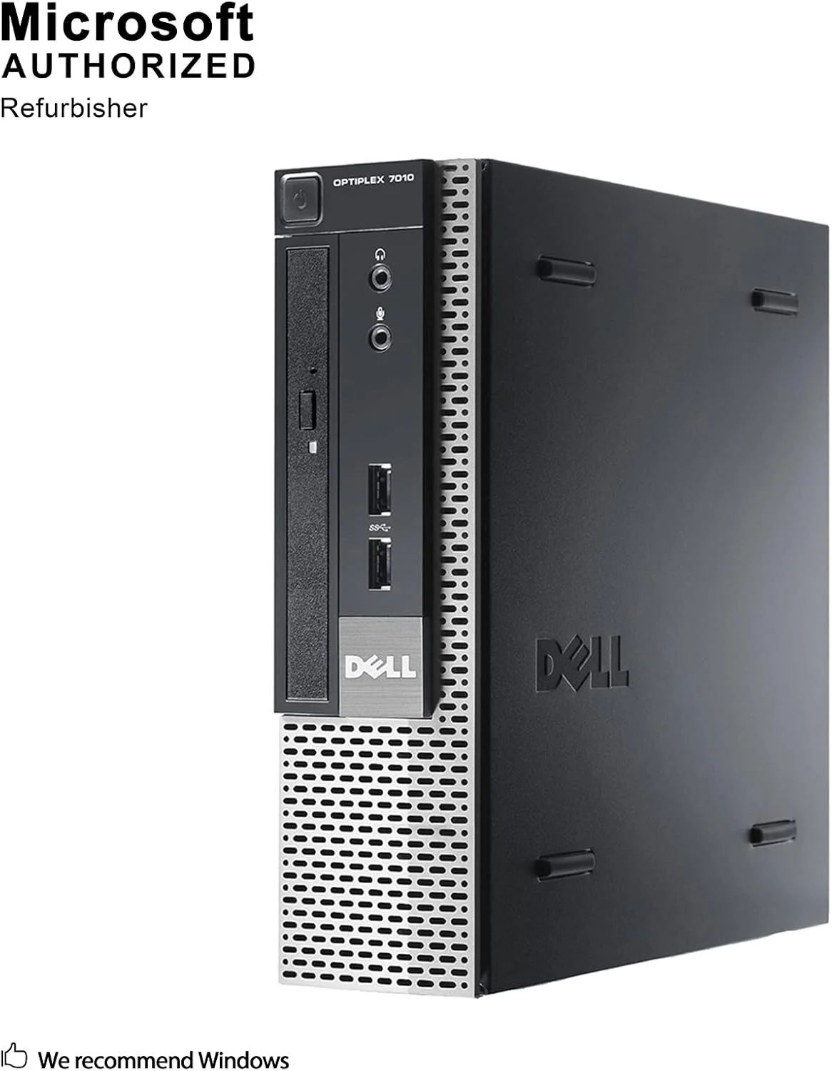 کامپیوتر رومیزی دل OptiPlex 7010 با فرم فاکتور فوق العاده کوچک - پردازنده Intel Core i5-3470S 2.9GHz، رم 8 گیگابایت، حافظه SSD 240 گیگابایت، ویندوز 10 Professional (بازسازی شده)