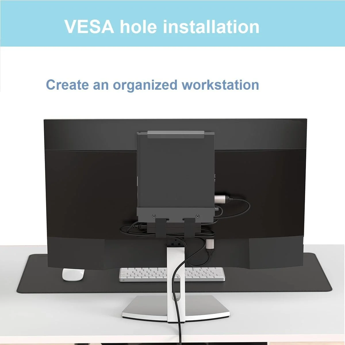 نگهدارنده مینی کامپیوتر QiaoYoubang برای Dell Micro، نصب دیواری، VESA، زیر میز - سازگار با Dell OptiPlex، مناسب برای MFF 7090، 5070، 3040، 3050، 3070، 3080، 5050، 5060 و غیره