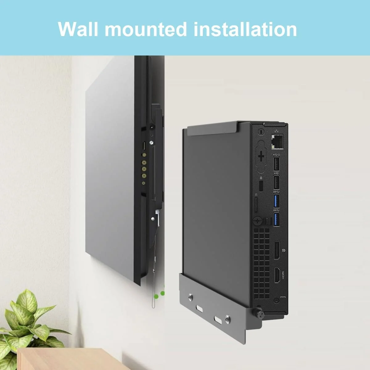 نگهدارنده مینی کامپیوتر QiaoYoubang برای Dell Micro، نصب دیواری، VESA، زیر میز - سازگار با Dell OptiPlex، مناسب برای MFF 7090، 5070، 3040، 3050، 3070، 3080، 5050، 5060 و غیره